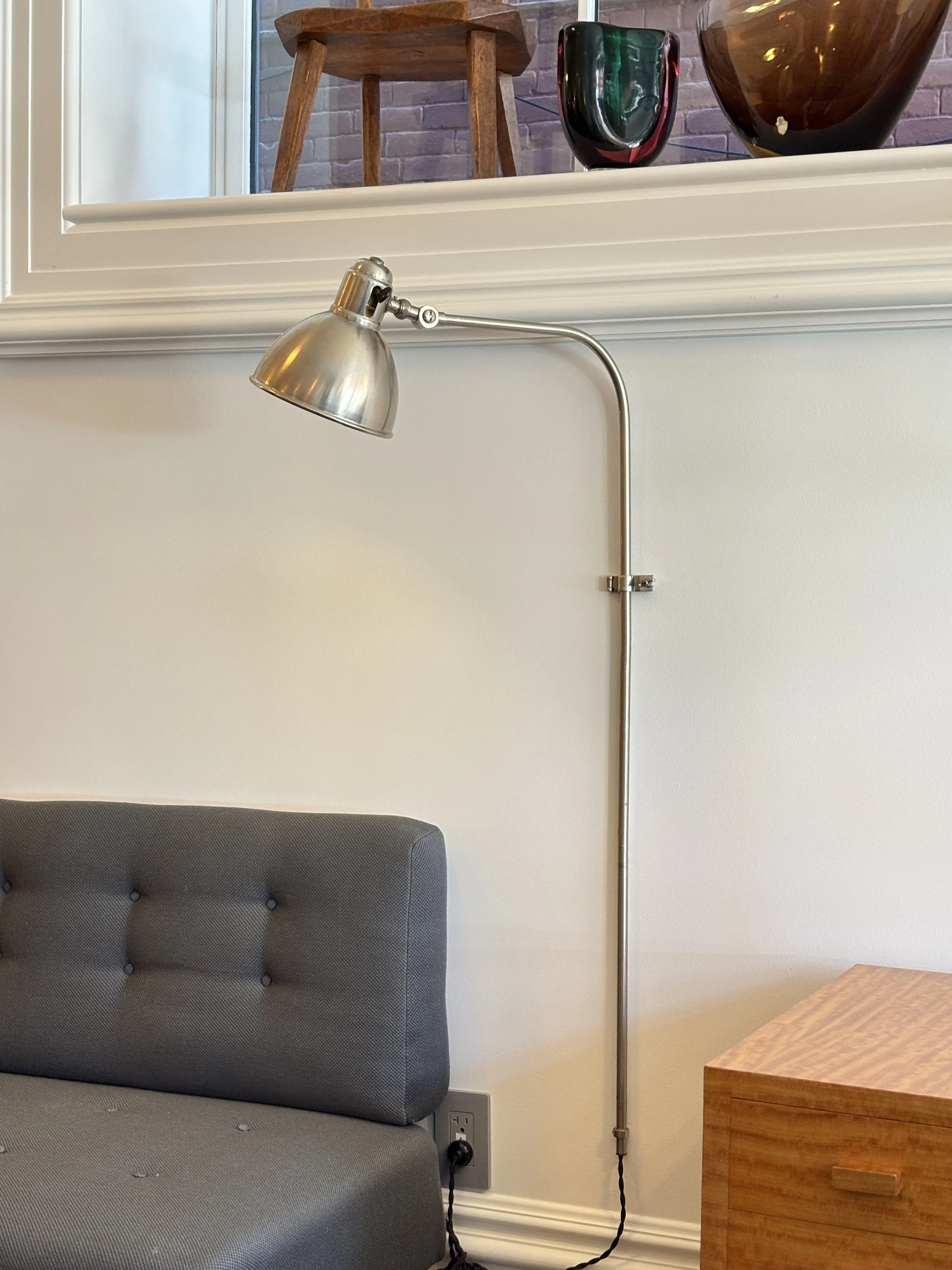 Adjustable Modernist Wall Lamp, BAG Turgi, Switzerland 1930s