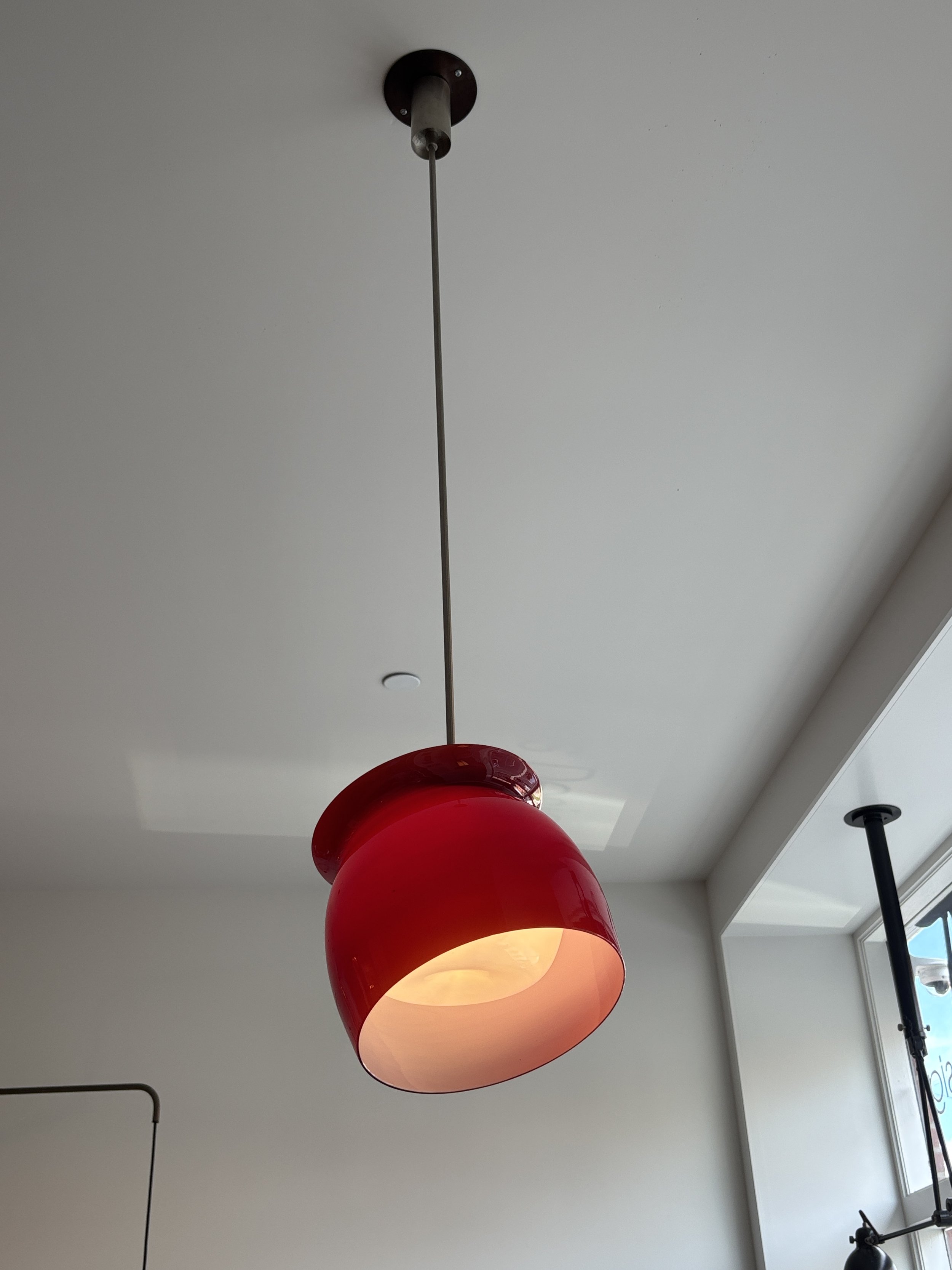 Burgundy Venini Pivot Pendant by Franco Albini