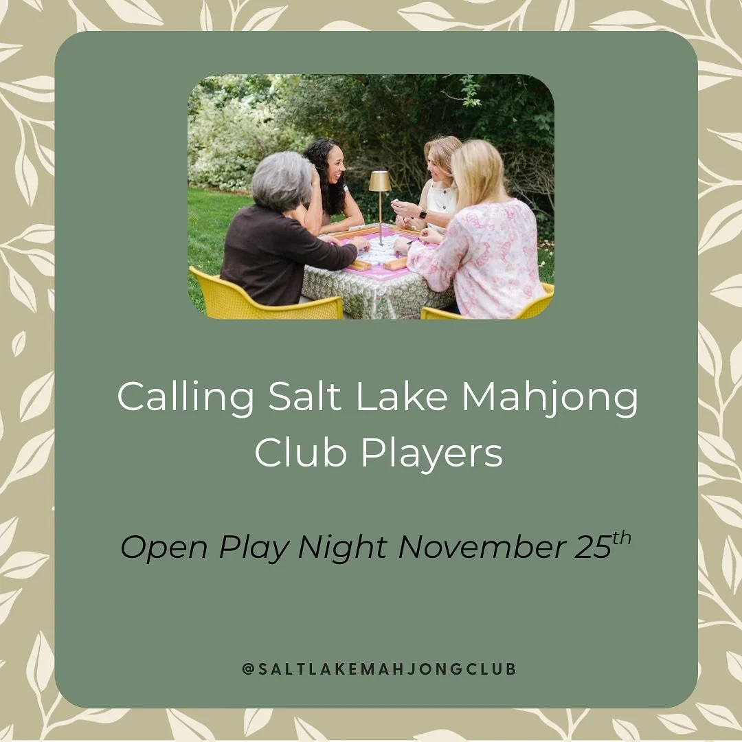 Join us for a night of Friendsgiving and mahjong. Open play, with light refreshments included&mdash;a great way to kick off your holiday weekend. Click the link in our bio! 

*must be able to play primarily in assisted.