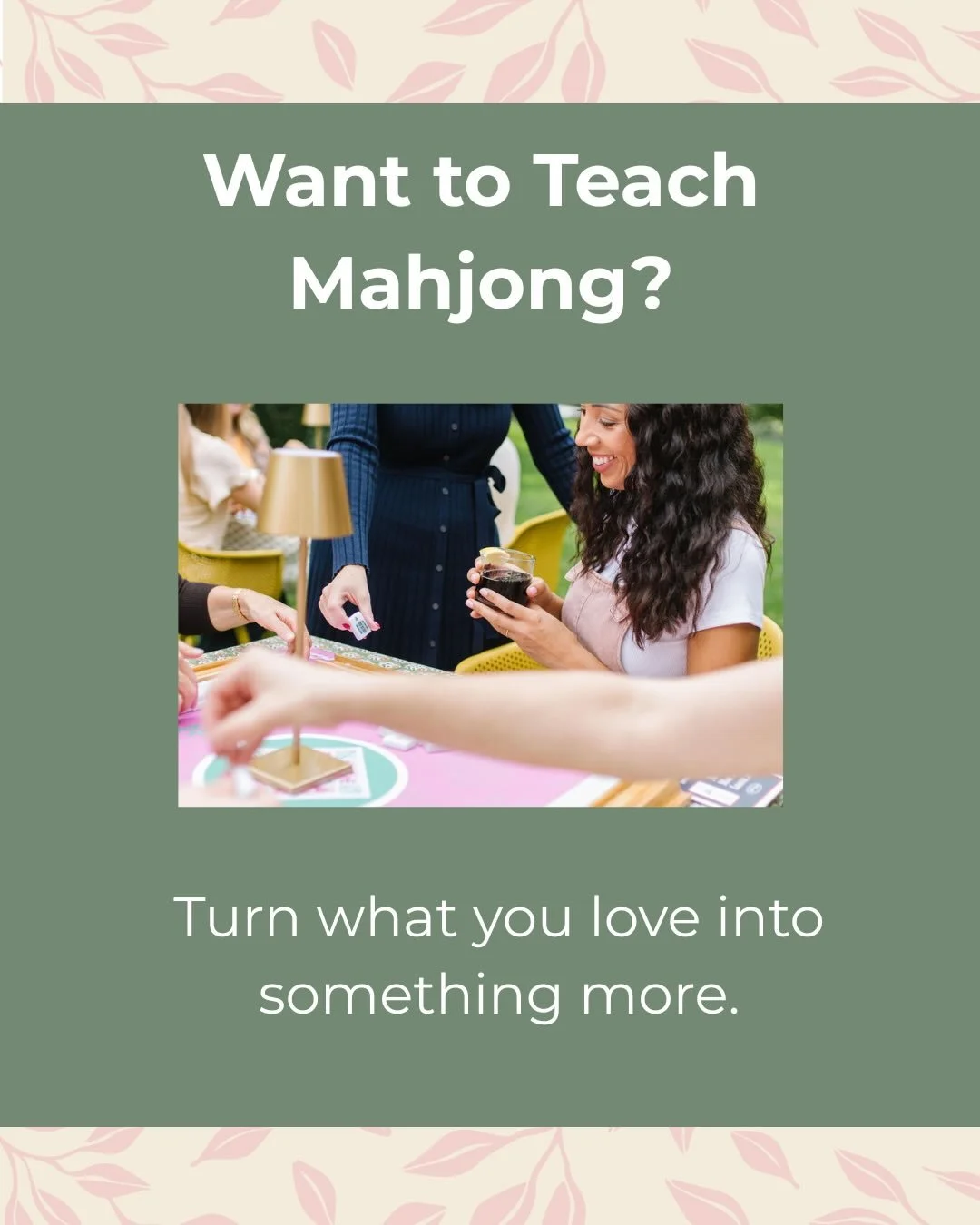You don&rsquo;t have to figure this out on your own.

Starting or growing a mahjong teaching business can feel overwhelming &mdash; what to charge, how to structure classes, how to actually fill seats. I&rsquo;ve been there. And I built the Mahjong F