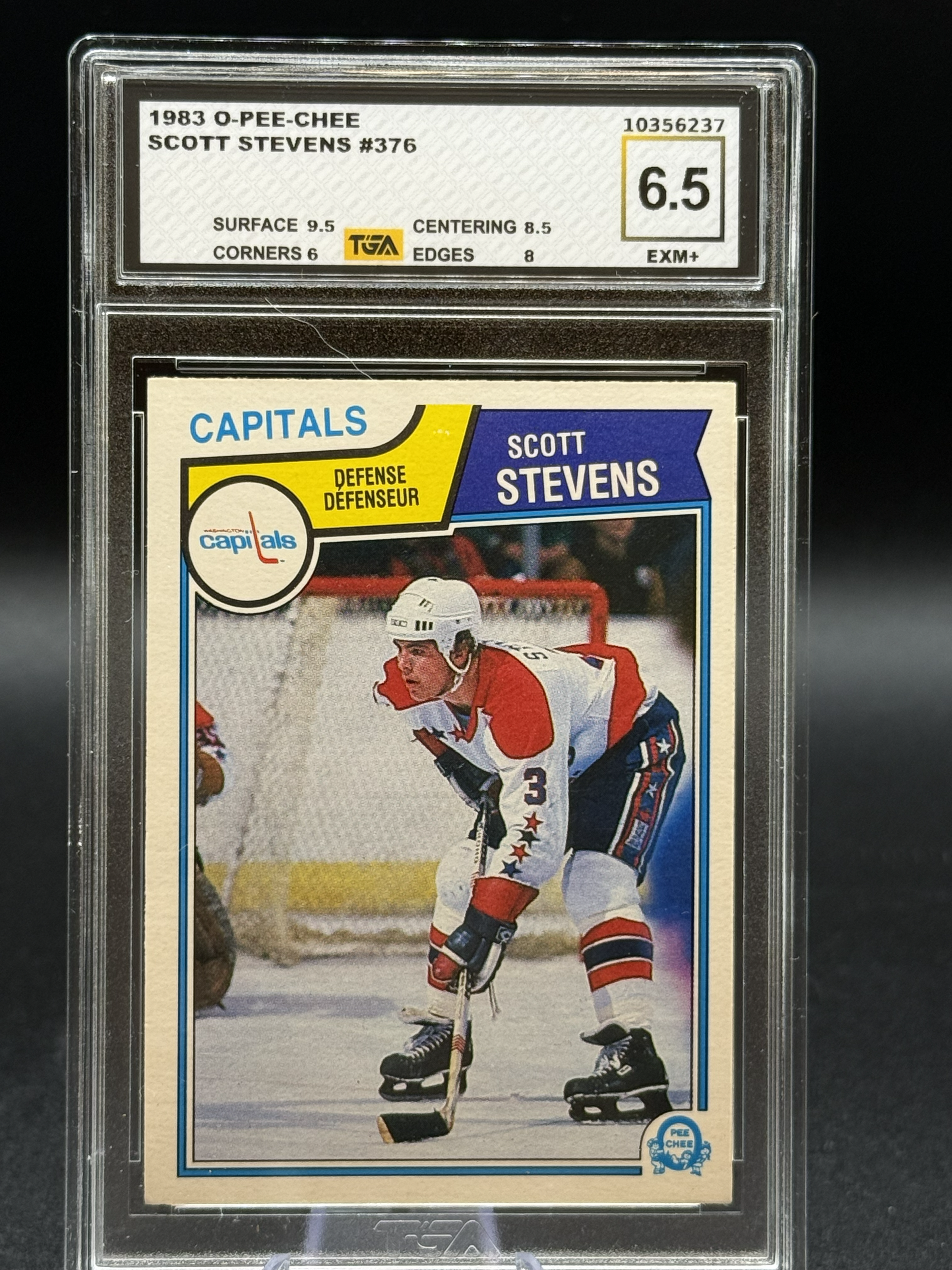 1983 O-PEE-CHEE Scott Stevens #376 (RC) Grade 6.5