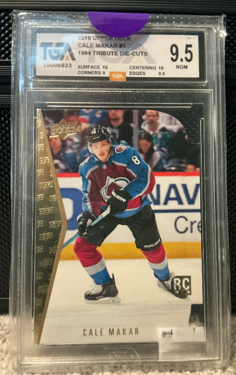 2019 Upper Deck Die Cut Cale Makar Graded 9.5