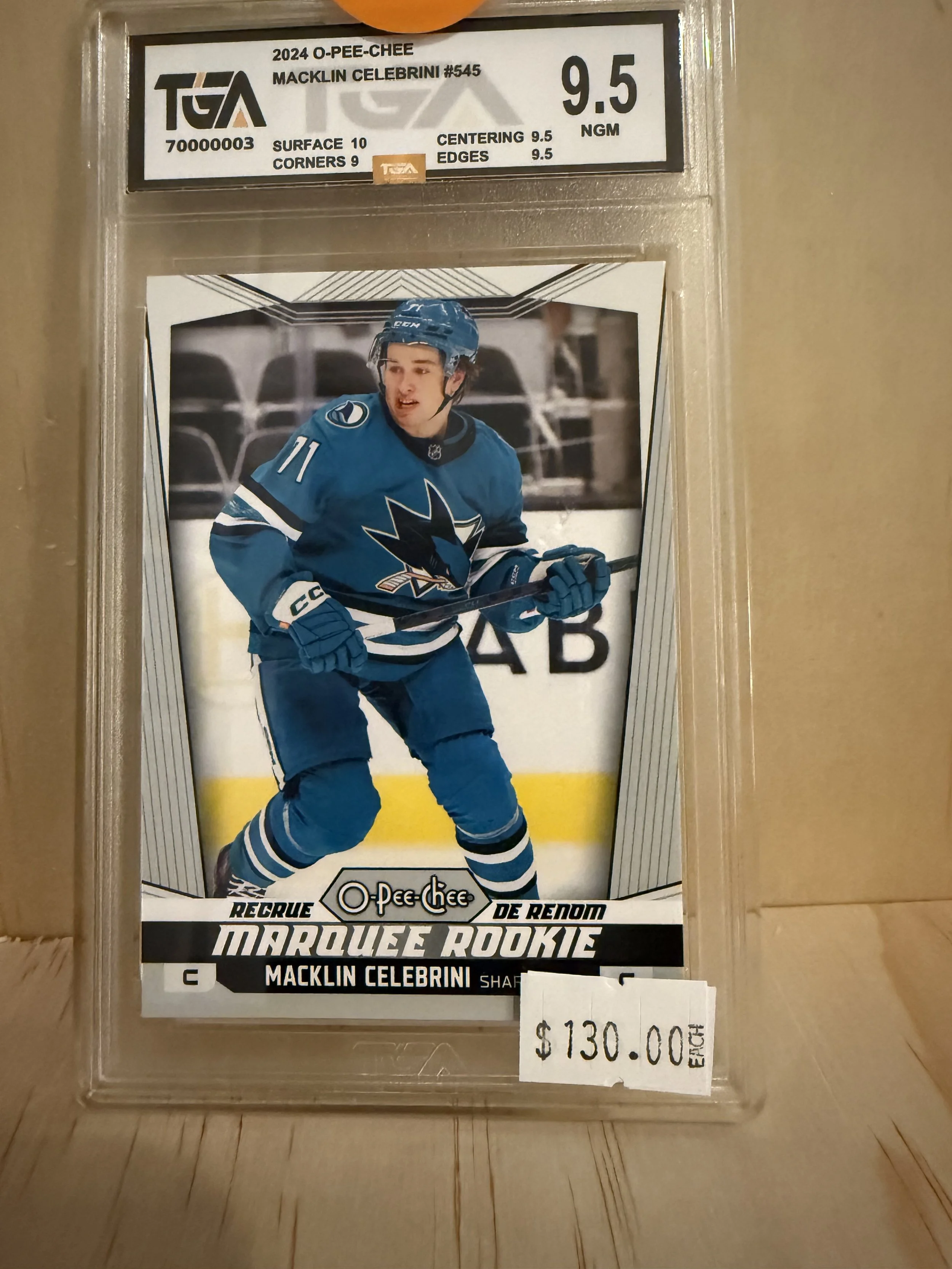 2024 O-PEE-CHEE - Macklin Celebrini #545 Graded 9.5