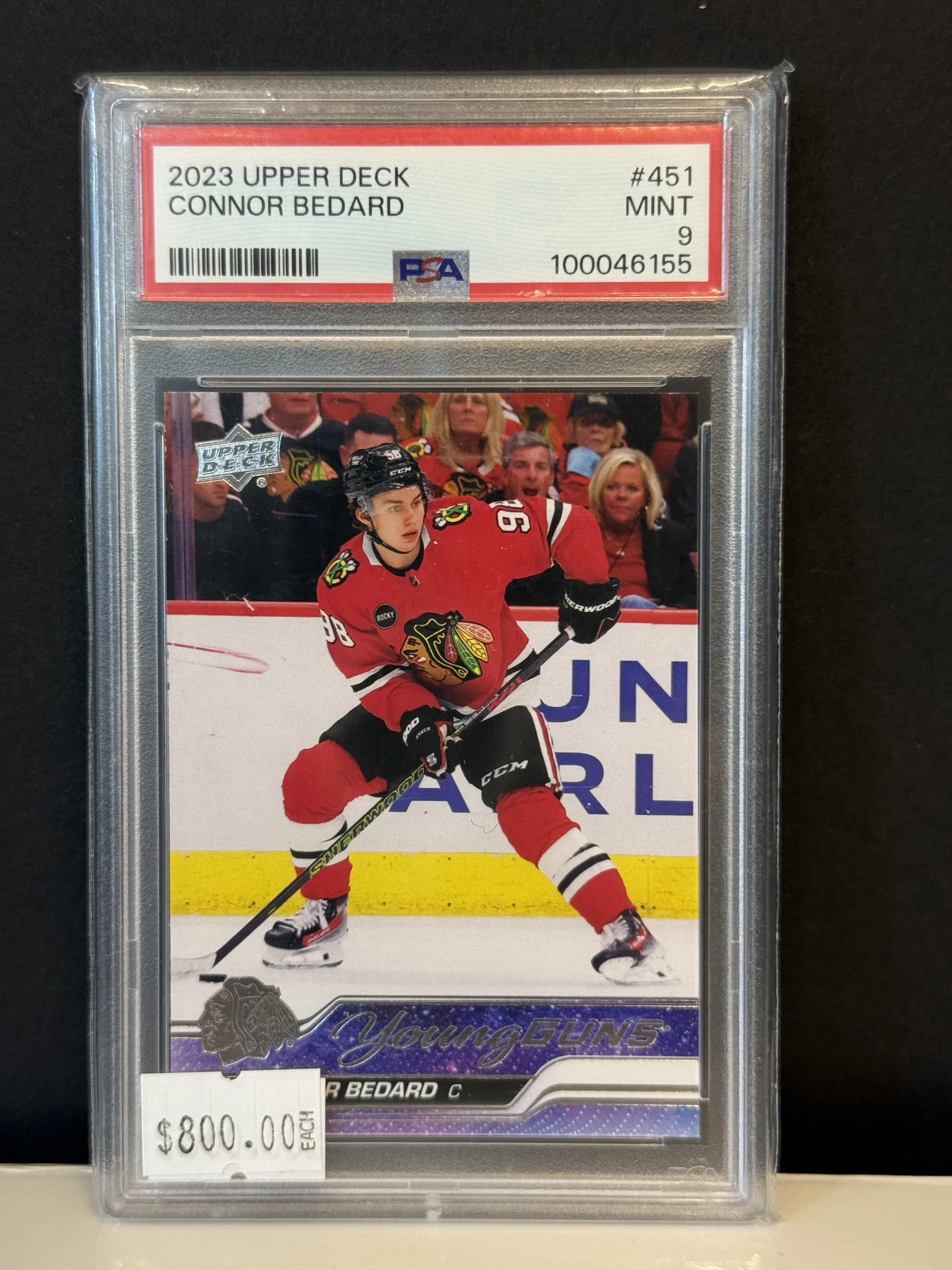 2023 Upper Deck Connor Bedard #451 Graded 9