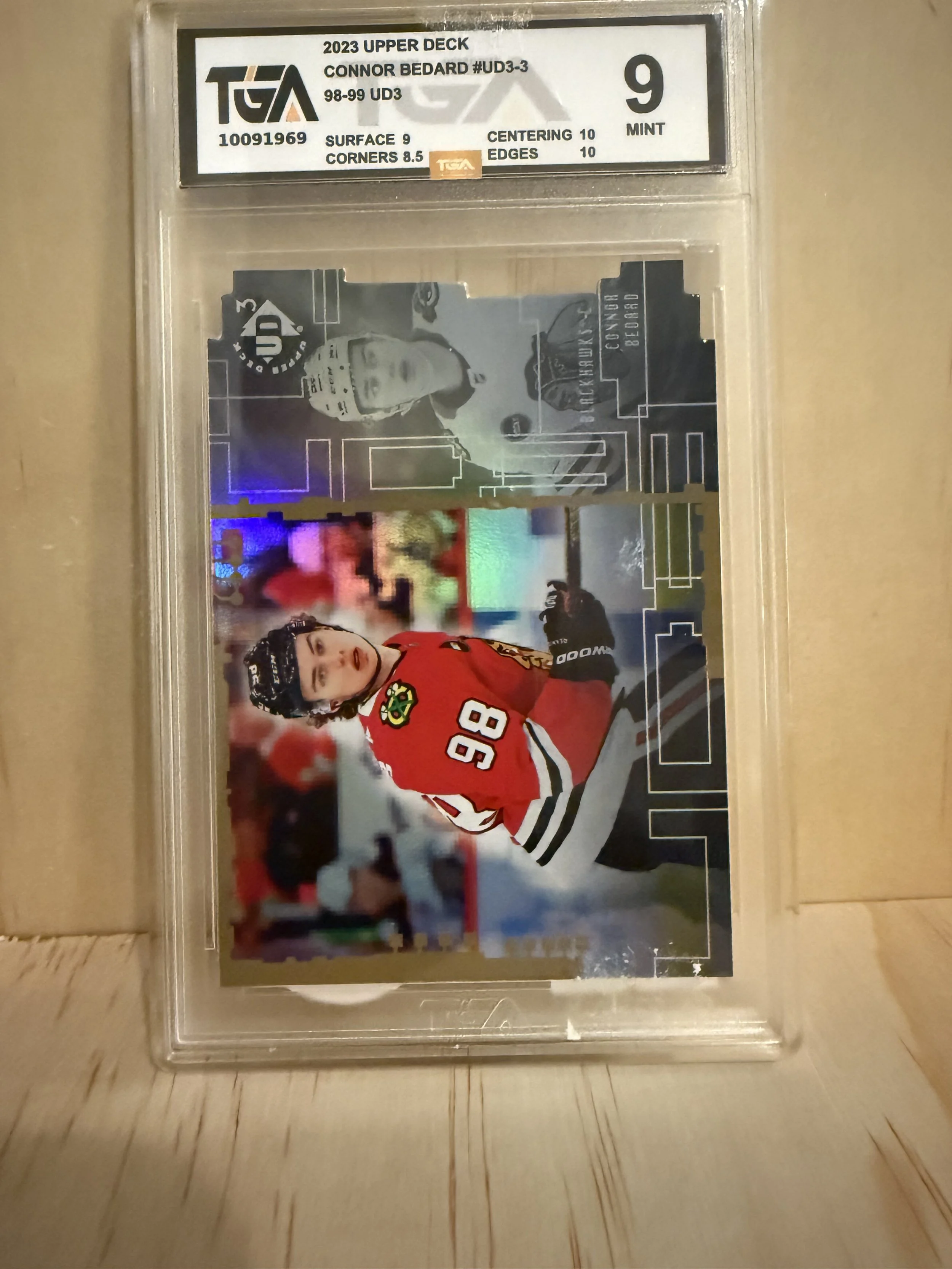 2023 Upper Deck Connor Bedard #UD3-3 Graded 9