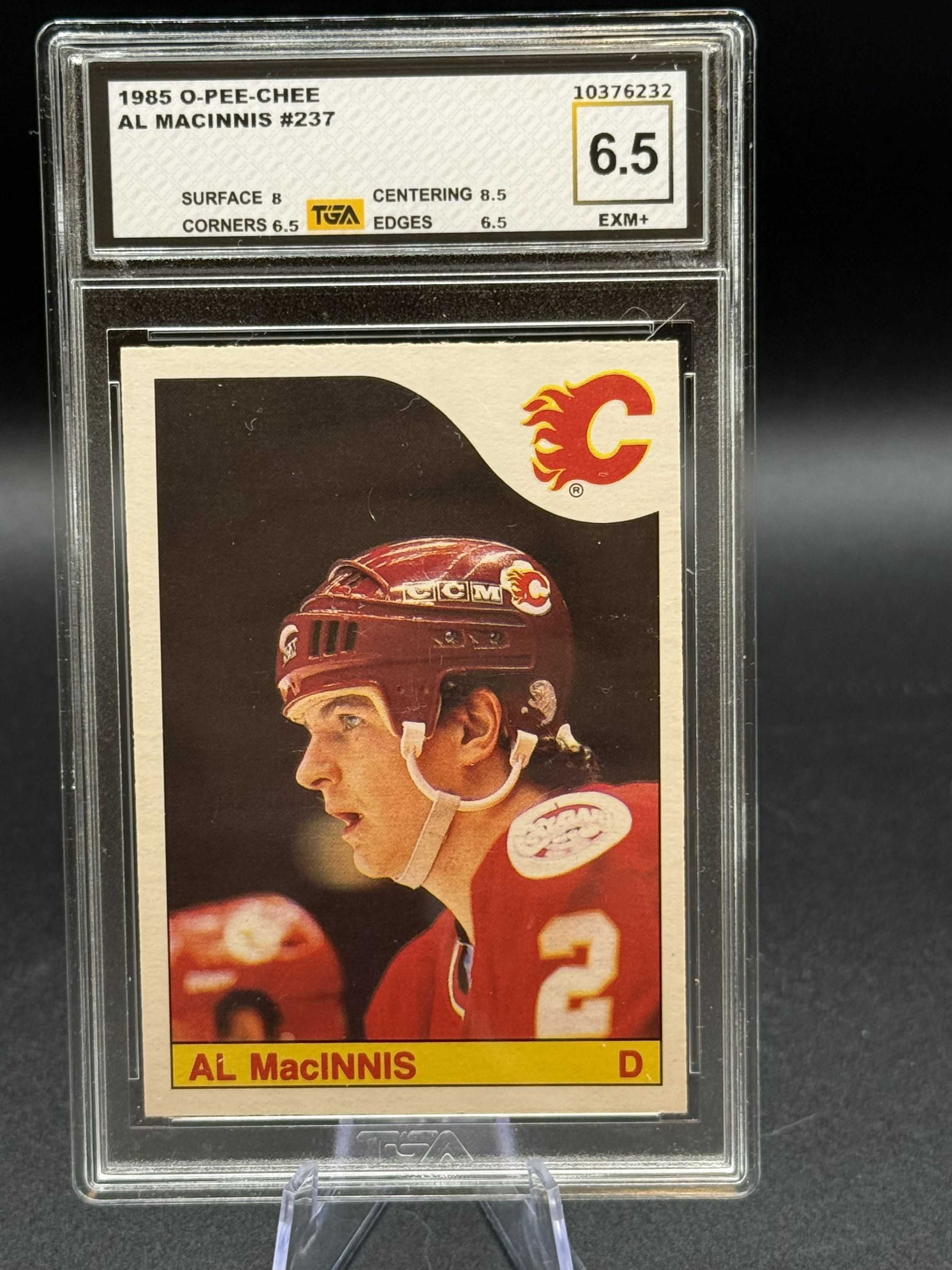 1985 O-PEE-CHEE Al MacInnis (RC) #237 Grade 6.5