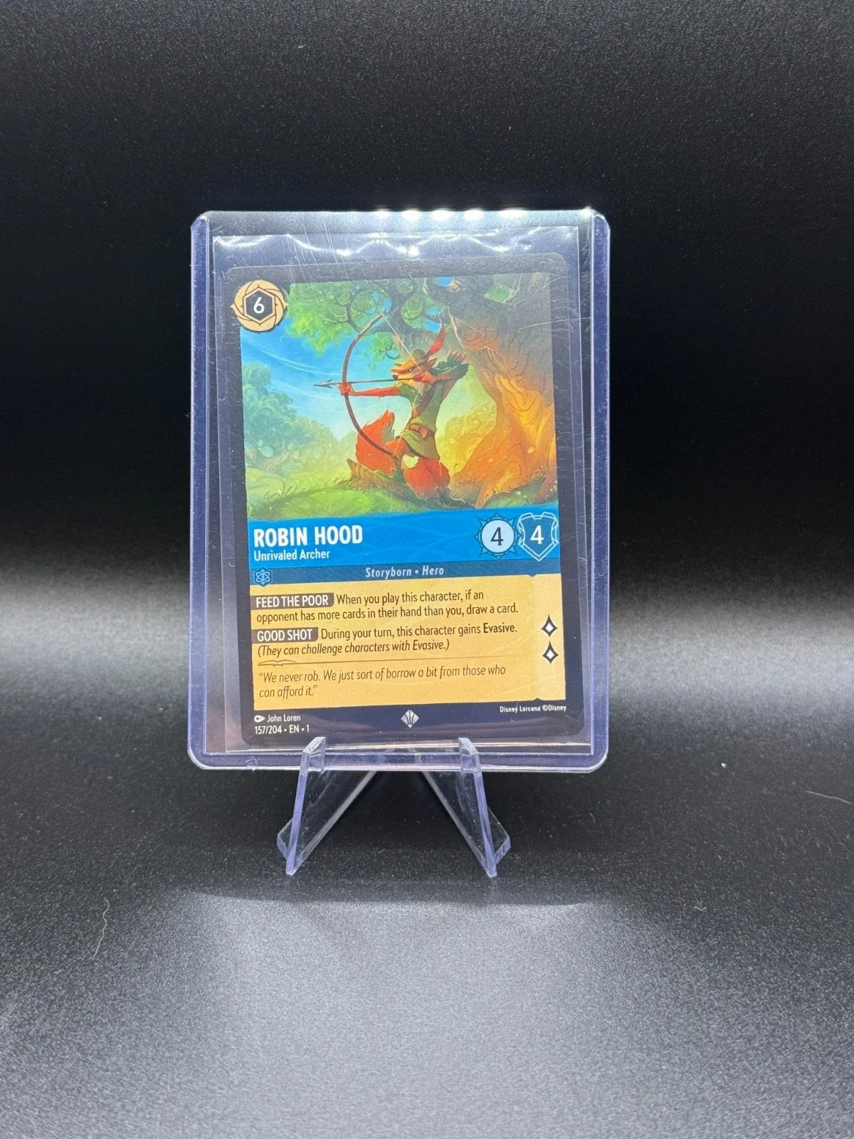 Robin Hood Unrivaled Archer 157/204 Non-Foil Disney Lorcana The First Chapter