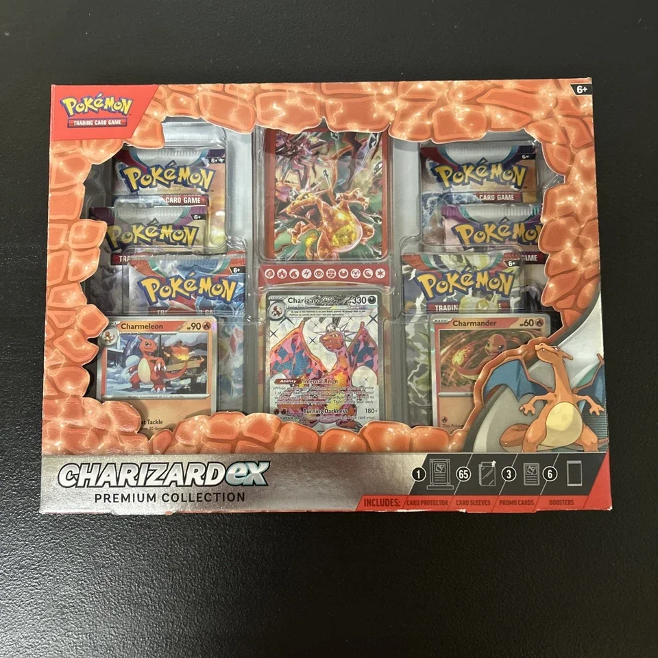 New Pokemon TCG Charizard ex Premium Collection Factory Sealed! 6 Packs Total