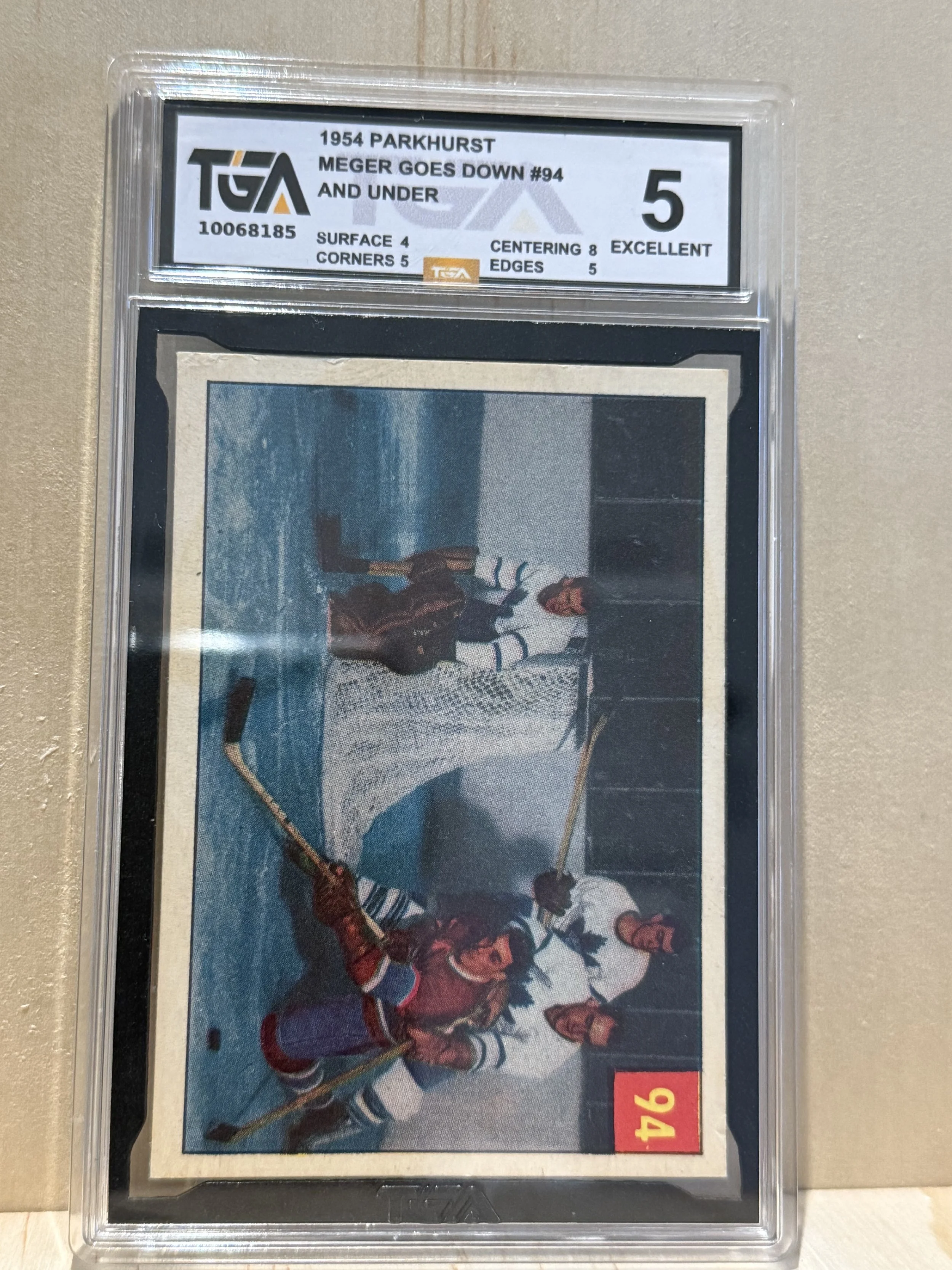 1954 Parkhurst Merger Goes Down and Under - Graded 5