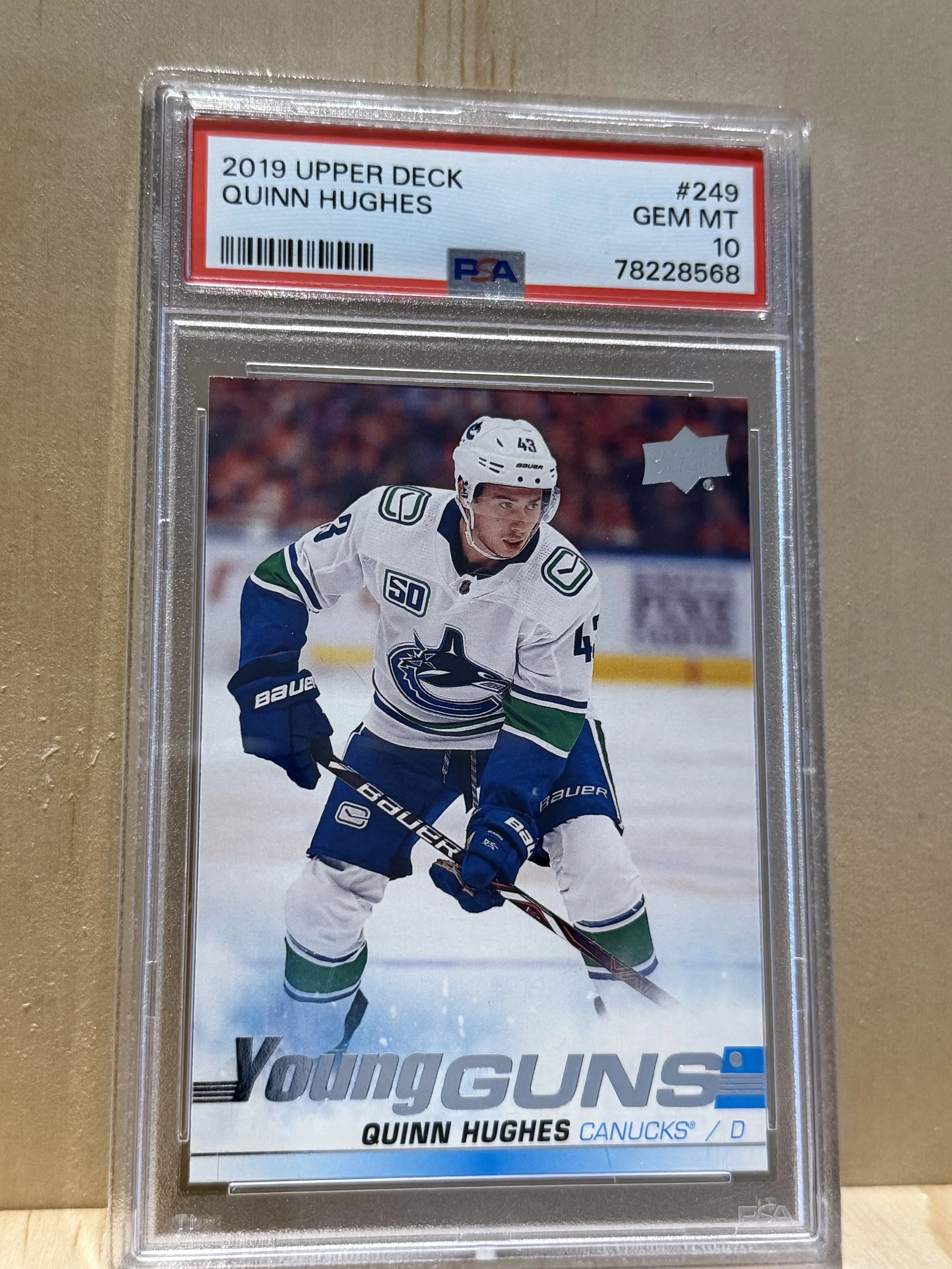 2019 Upper Deck Quinn Hughes - Graded 10