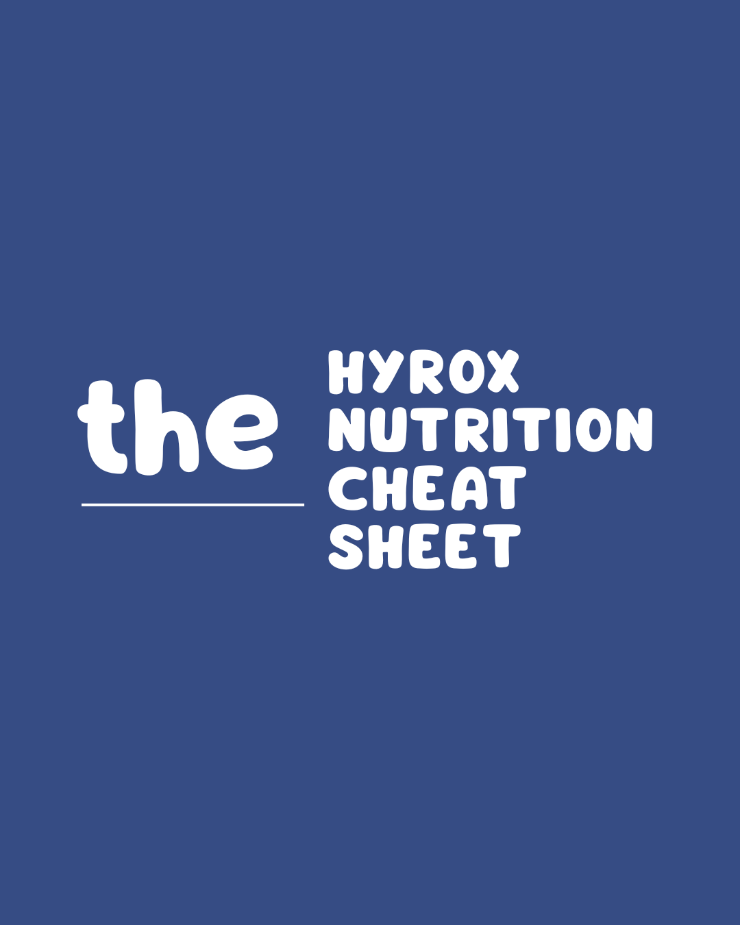 HYROX Nutrition Cheat Sheet