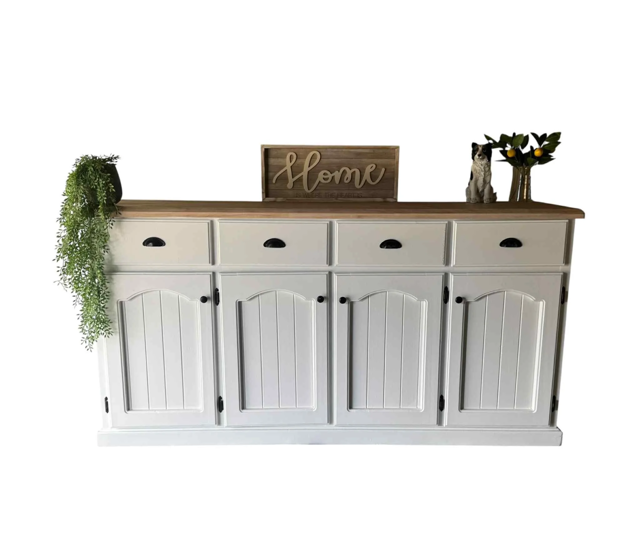 Large solid wood buffet unit / sideboard