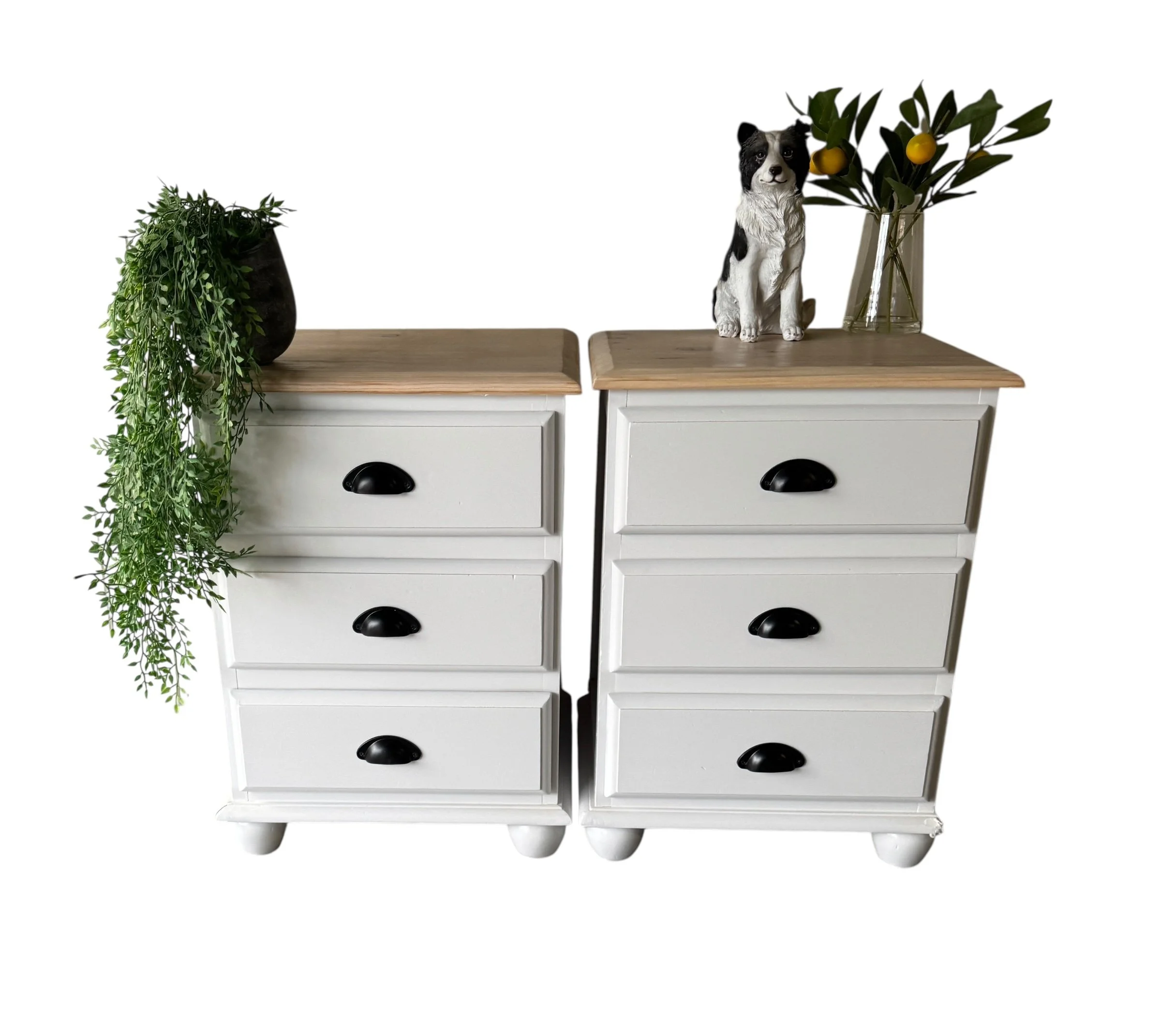 Solid wood bedside tables