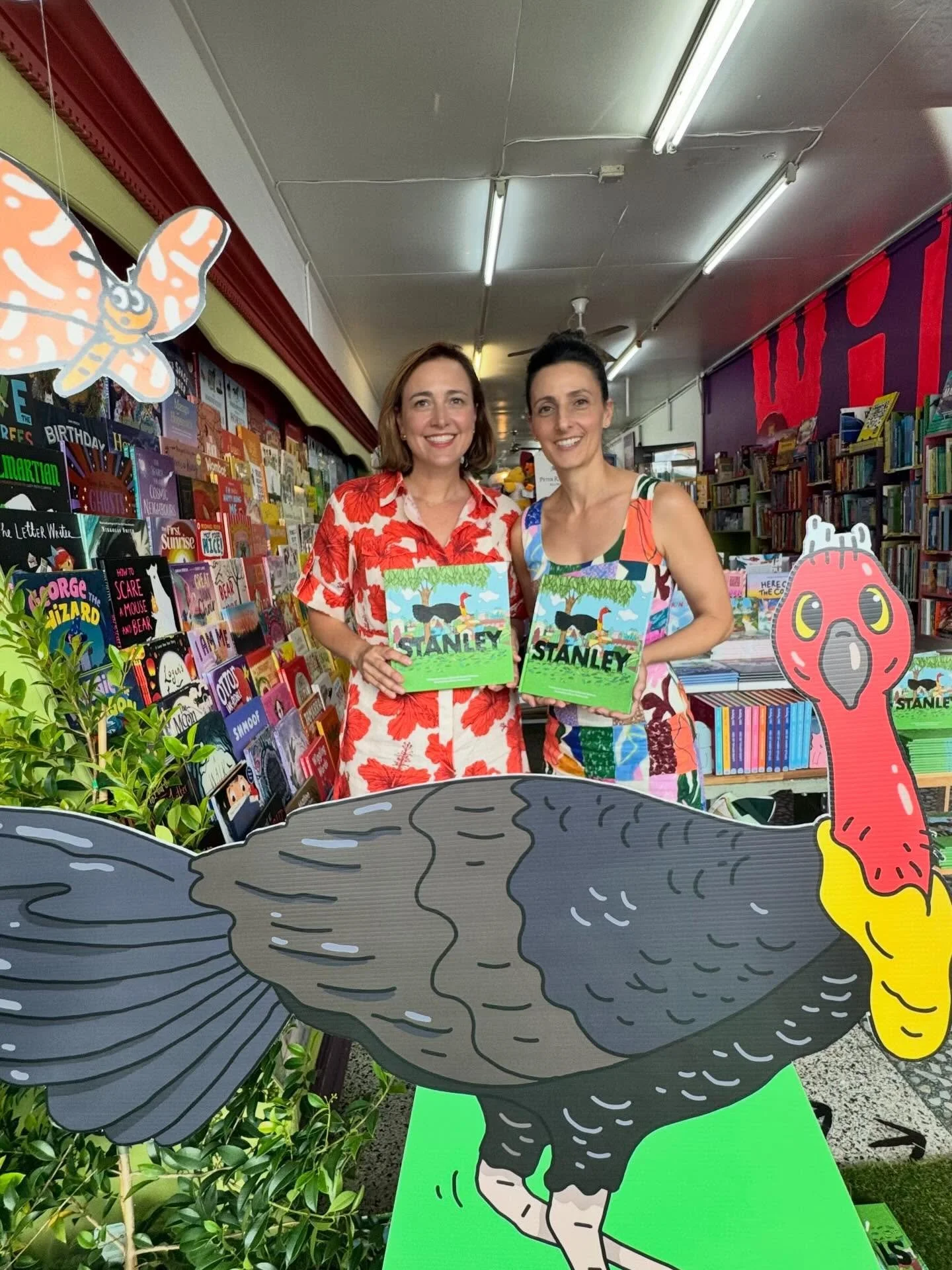Stanley is at @wherethewildthingsare_bookshop till February 9th. 

Stop in and say the installation and pick up your copy of @stanley.brushturkey 🍂