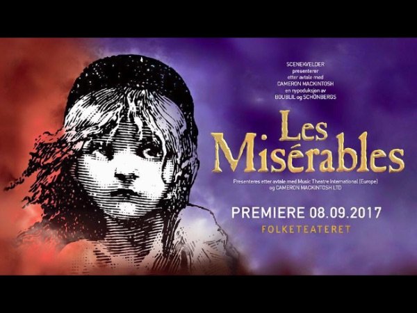 Plakat for musikalen Les Miserable