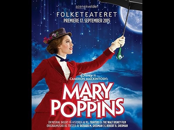 Plakat for musikalen Mary Poppins
