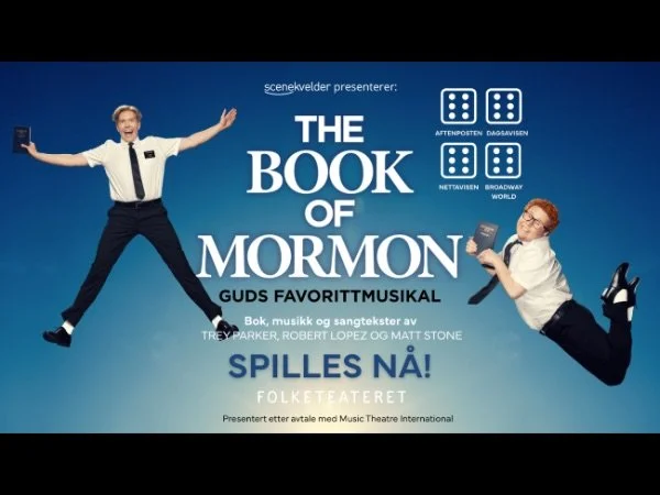 Plakat for musikalen The Book of Mormon