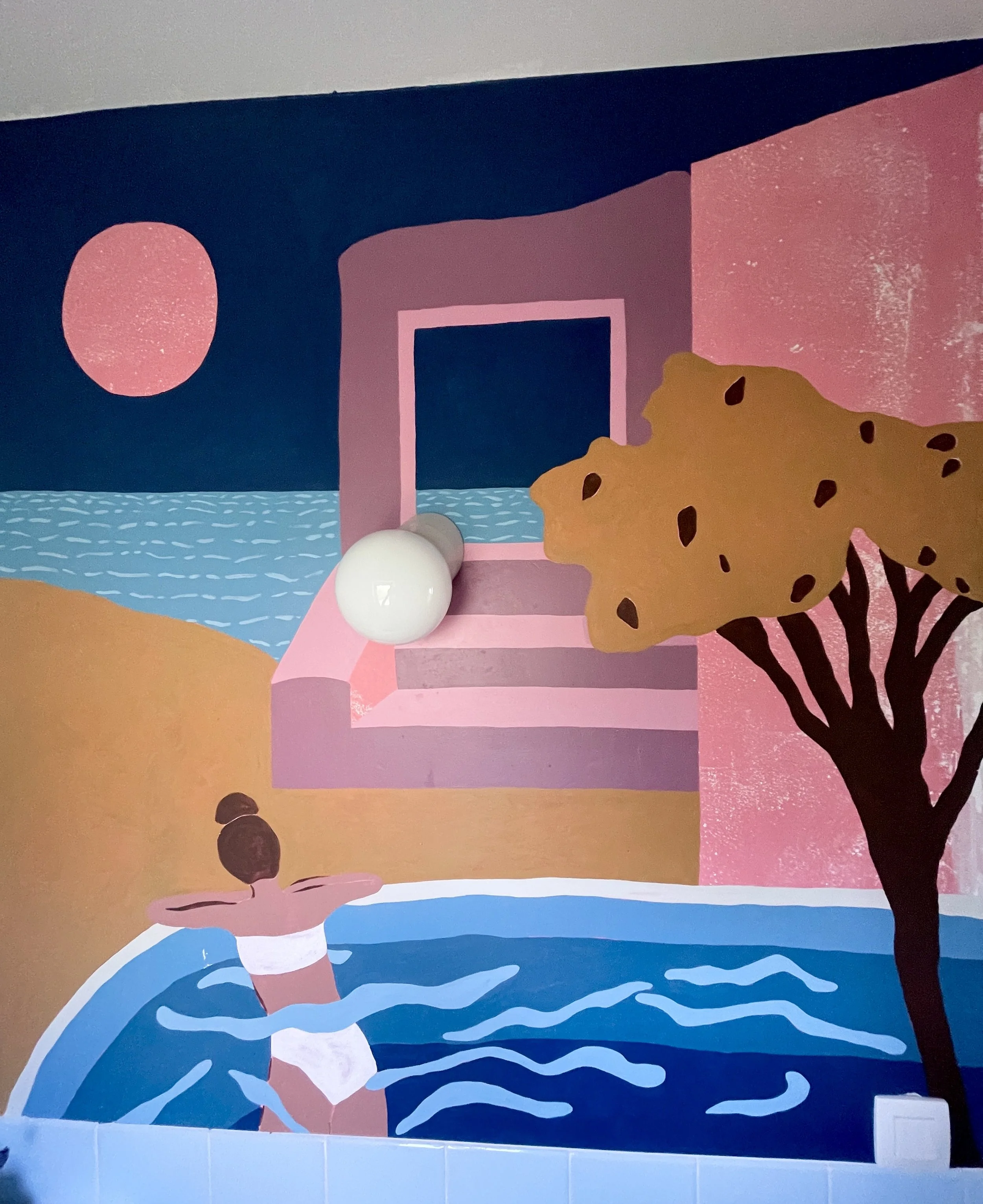 Custom mural in private home.