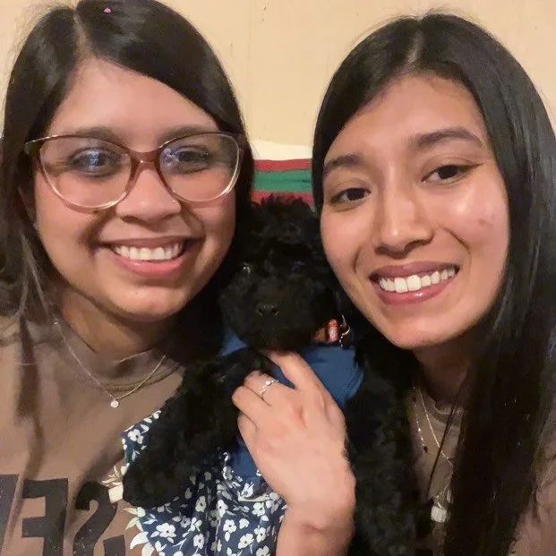 Another bittersweet moment here at Ram&rsquo;s Doodles. Daphne from the Scooby Doo gang was rehomed out in Lufkin, TX to both Cassandra &amp; Andraya. Sonny their toy poodle is playing so well with his new sister 🥰. Are you in search of a new doodle