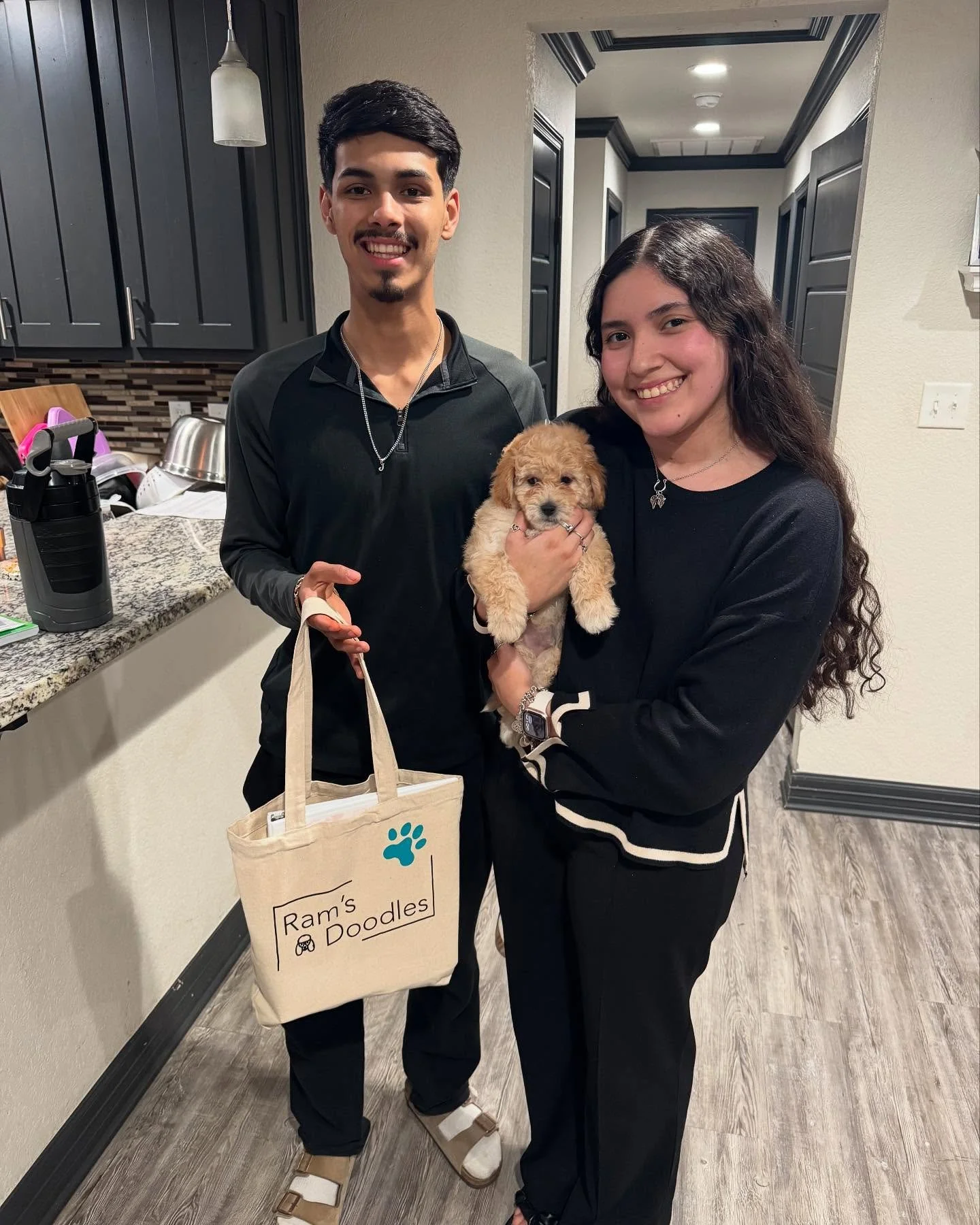 A bittersweet moment 🥰. Freddy who was renamed to Milo went to his new home 🏡 already. He will be very missed with his spunky attitude and puppy kisses 😘. Congratulations and thank you guys for providing one of our babies a home 🐾.
&bull;
&bull;
