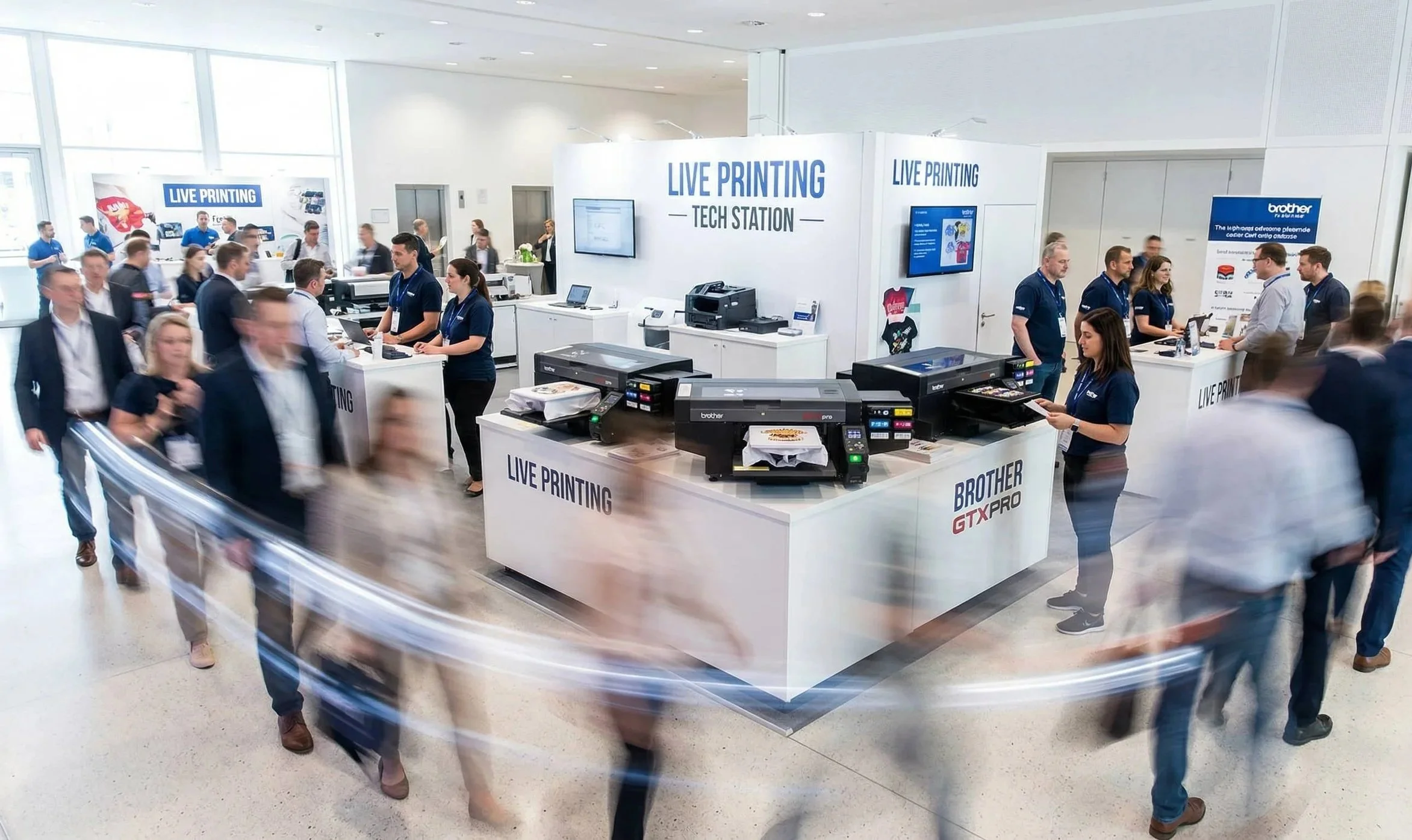 Quy trình vận hành trạm in áo trực tiếp tại sự kiện đông người không gây ùn tắc của Bros United.