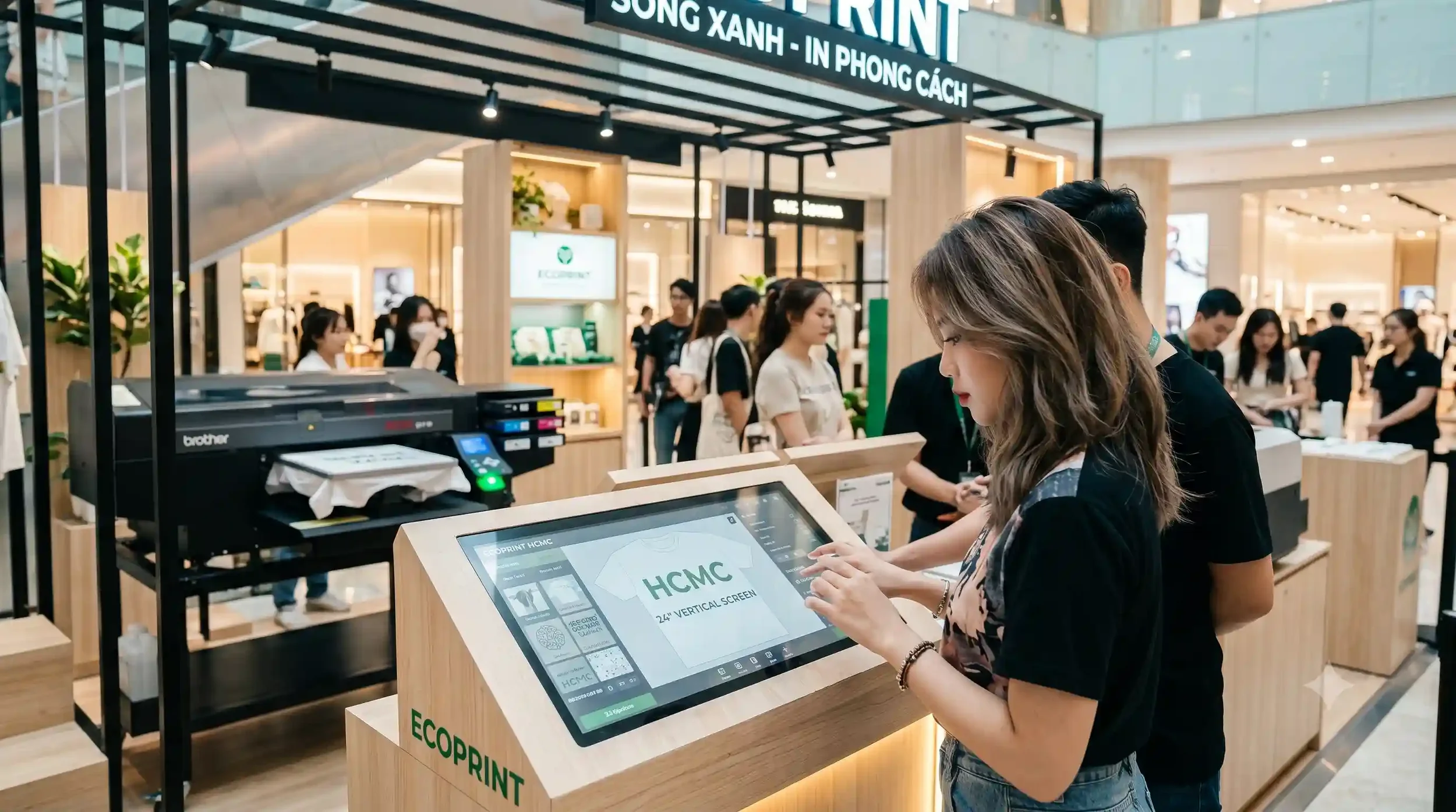 Nghệ Thuật Giữ Chân Khách Hàng Cao Cấp Tại Sự Kiện 2026 Bằng Máy In Áo Thun Trực Tiếp Activation