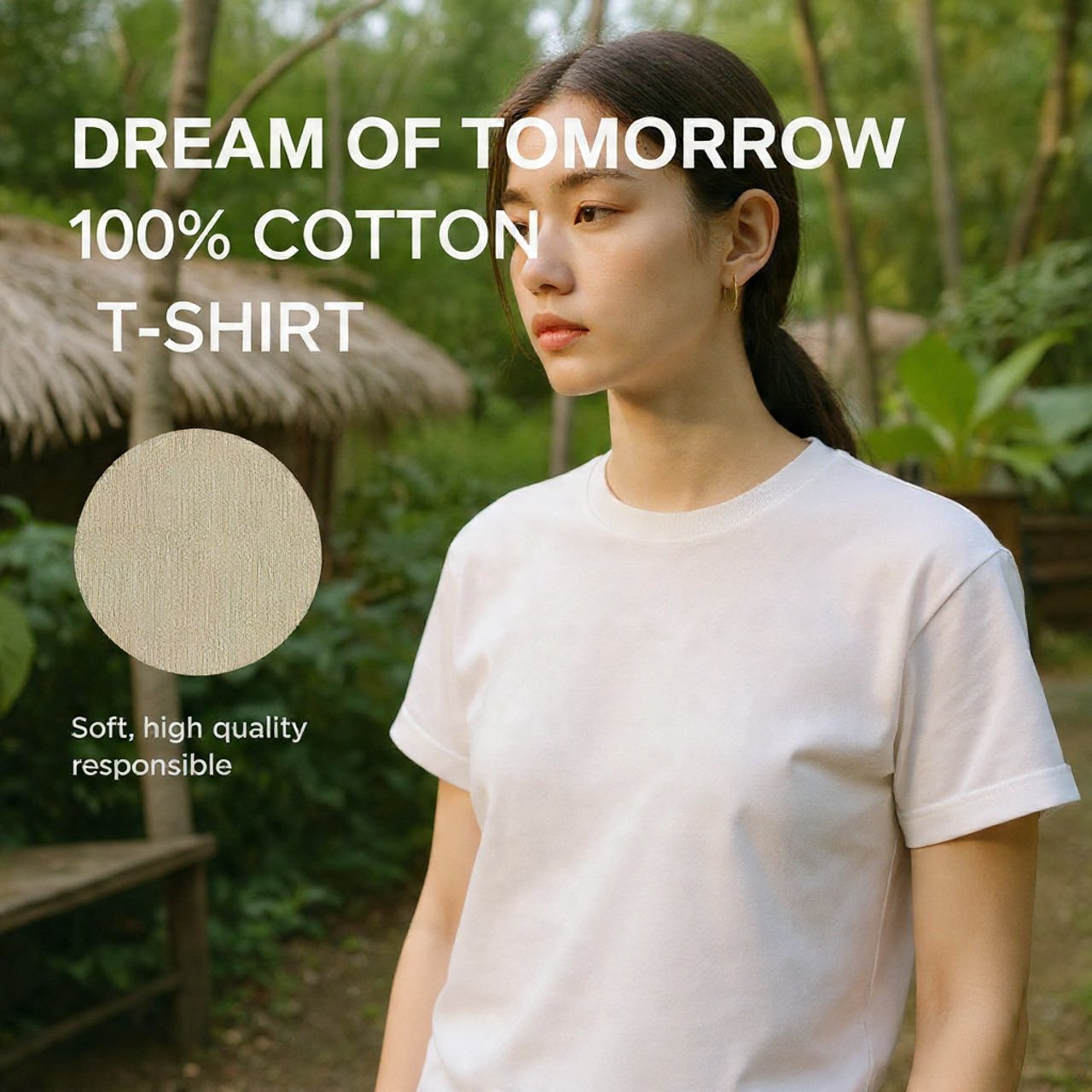 Áo thun 100% cotton XANH