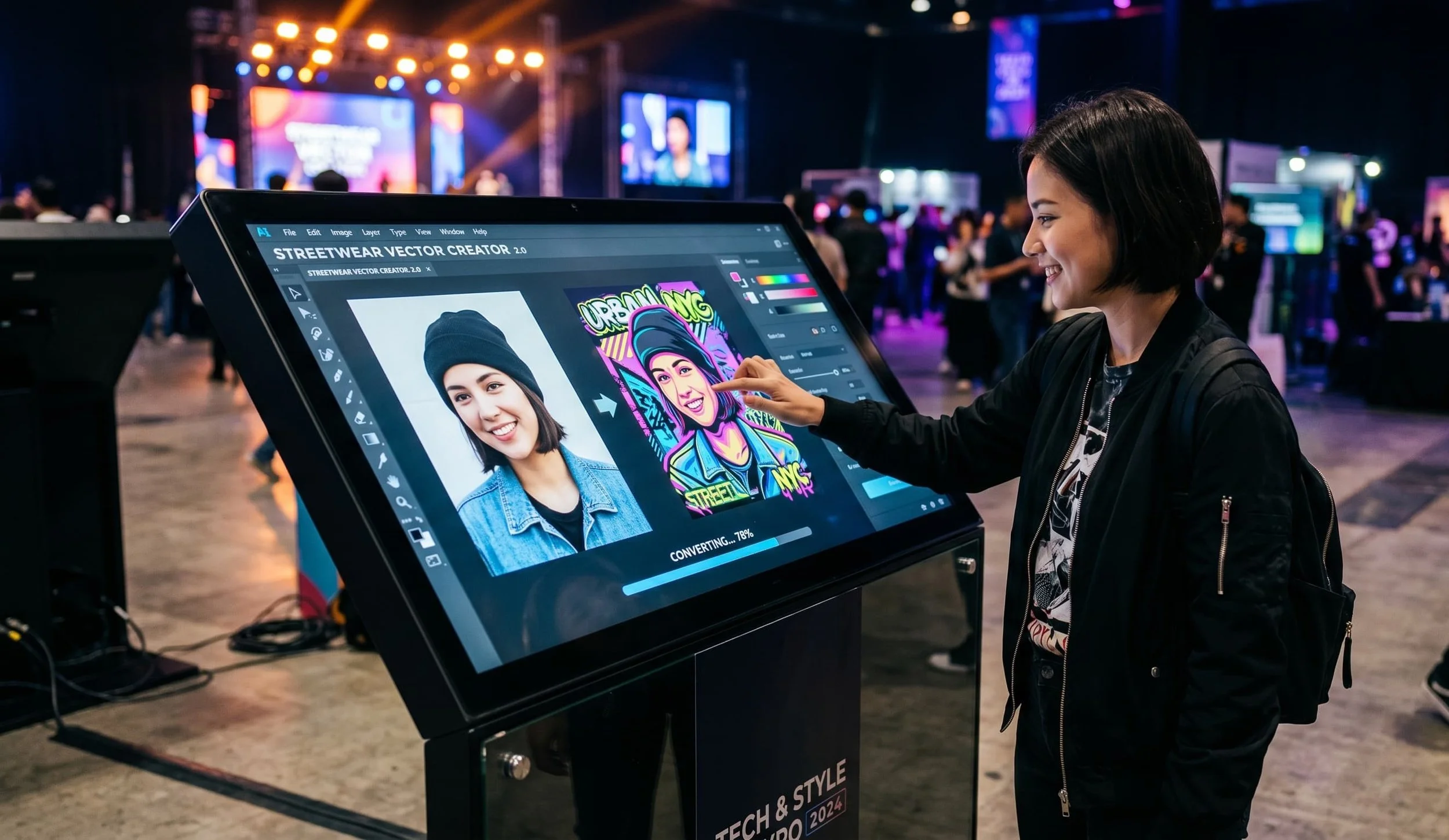 Quy trình AI portrait to t shirt workflow tối ưu tại sự kiện