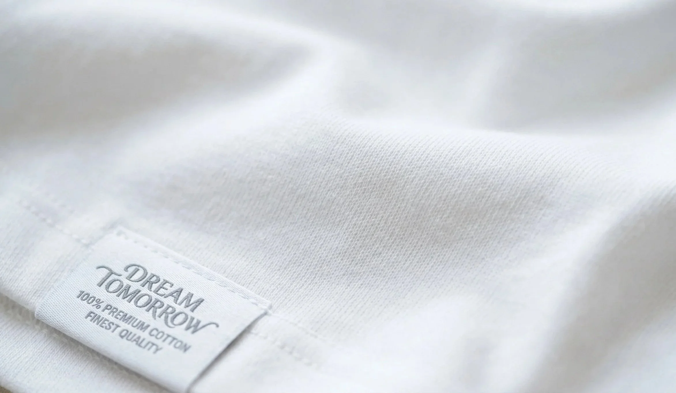 Macro bề mặt vải áo thun Dream Tomorrow 100% Cotton Premium thoáng mát, mềm mịn, nhẹ nhàng
