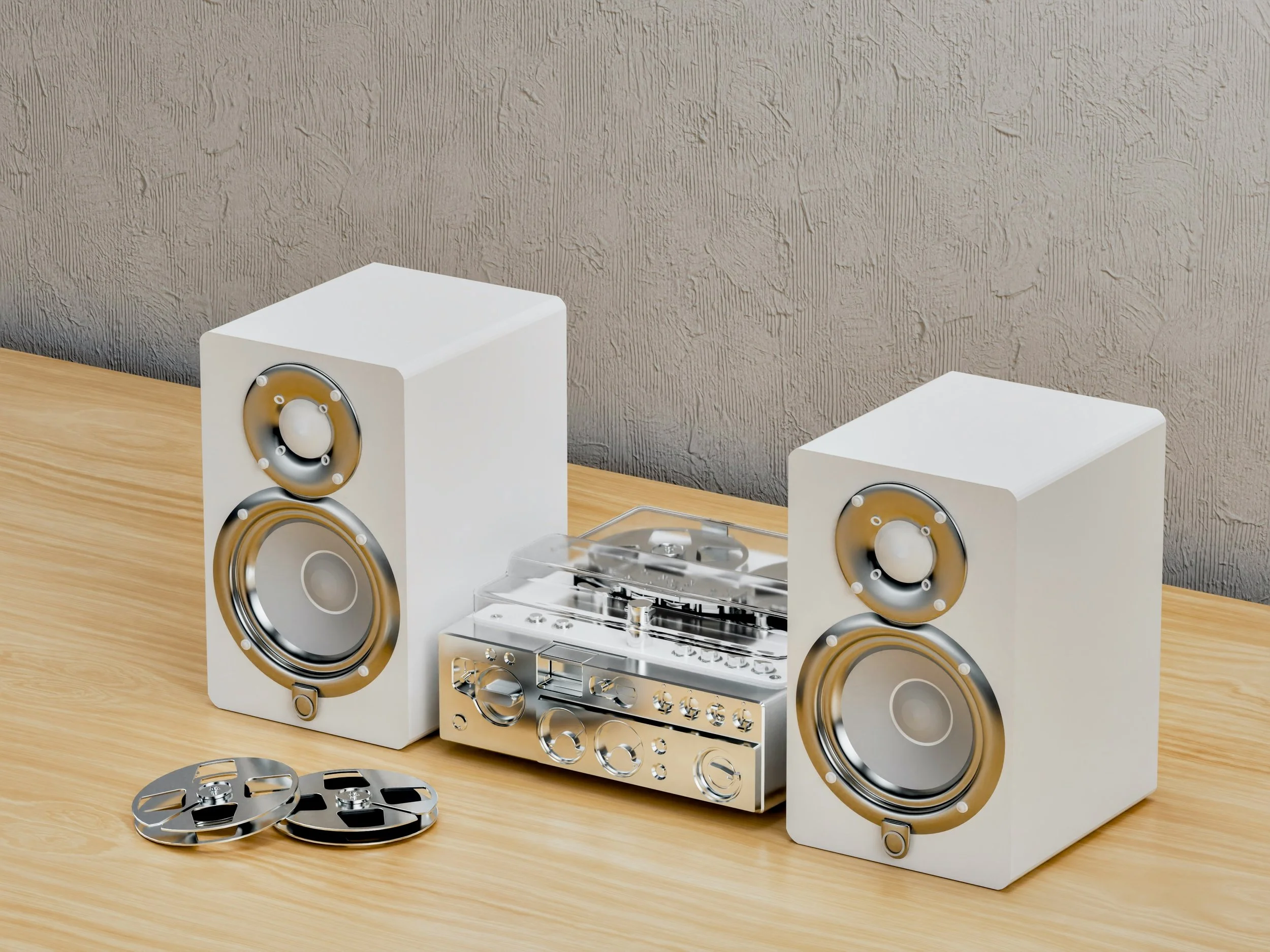 a white stereo system