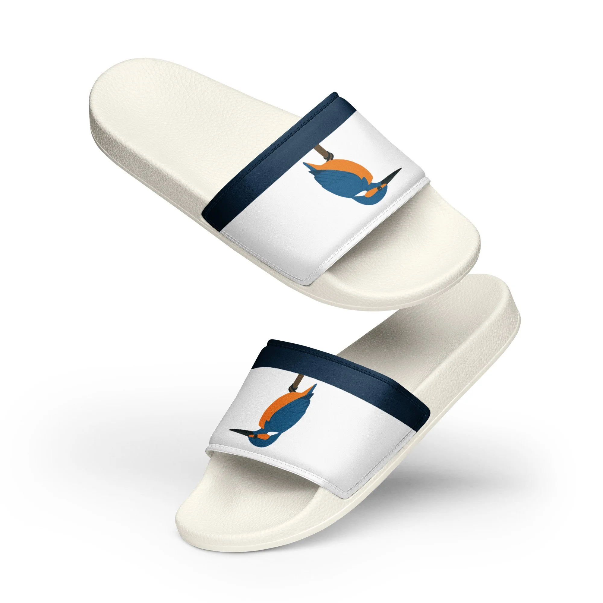 Kingfisher Minimalist Slide Sandals (Printed, Cut & Handmade) : Women's slide