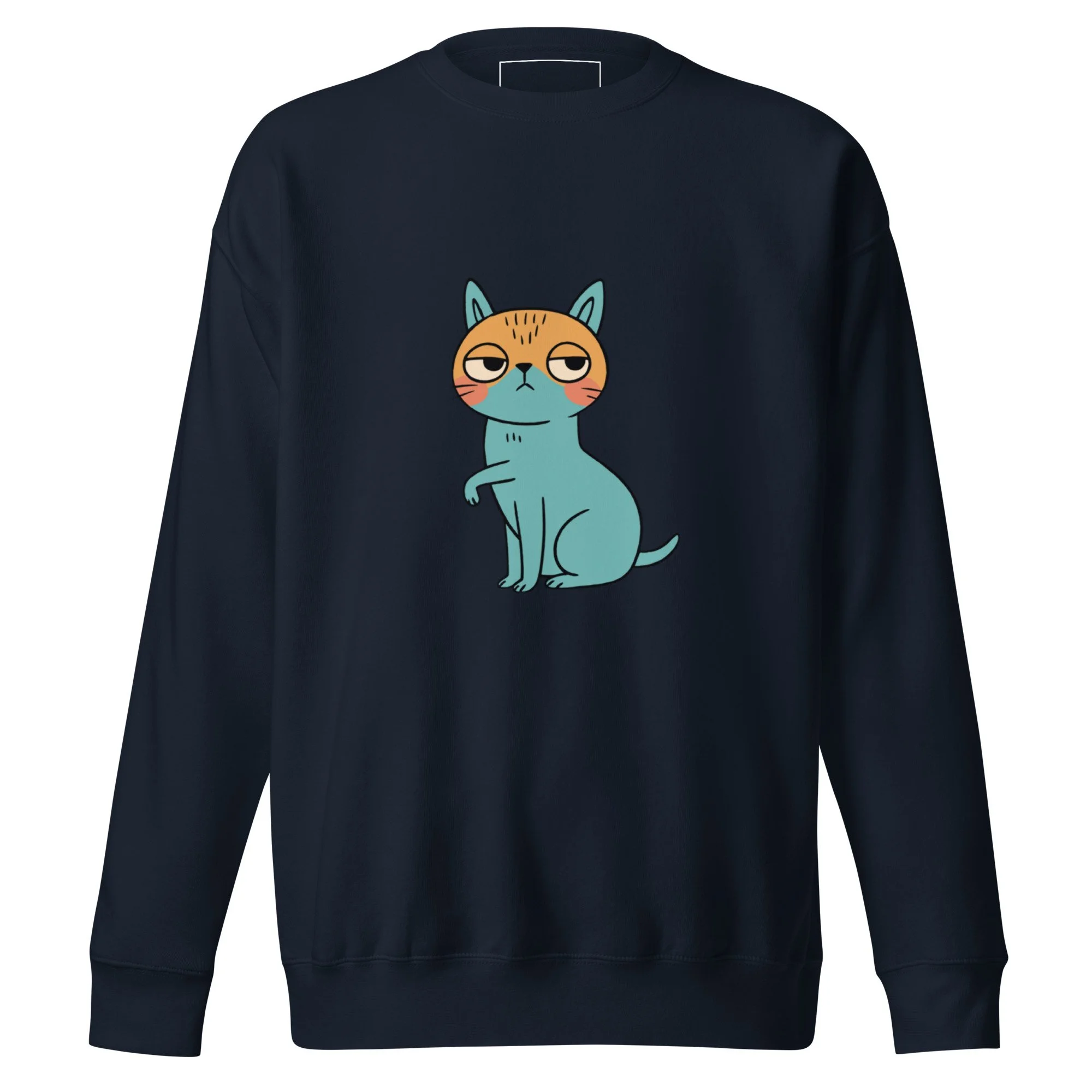 Unisex Cute Cat Graphic Sweatshirt | Premium Soft Cotton Crewneck Pullover