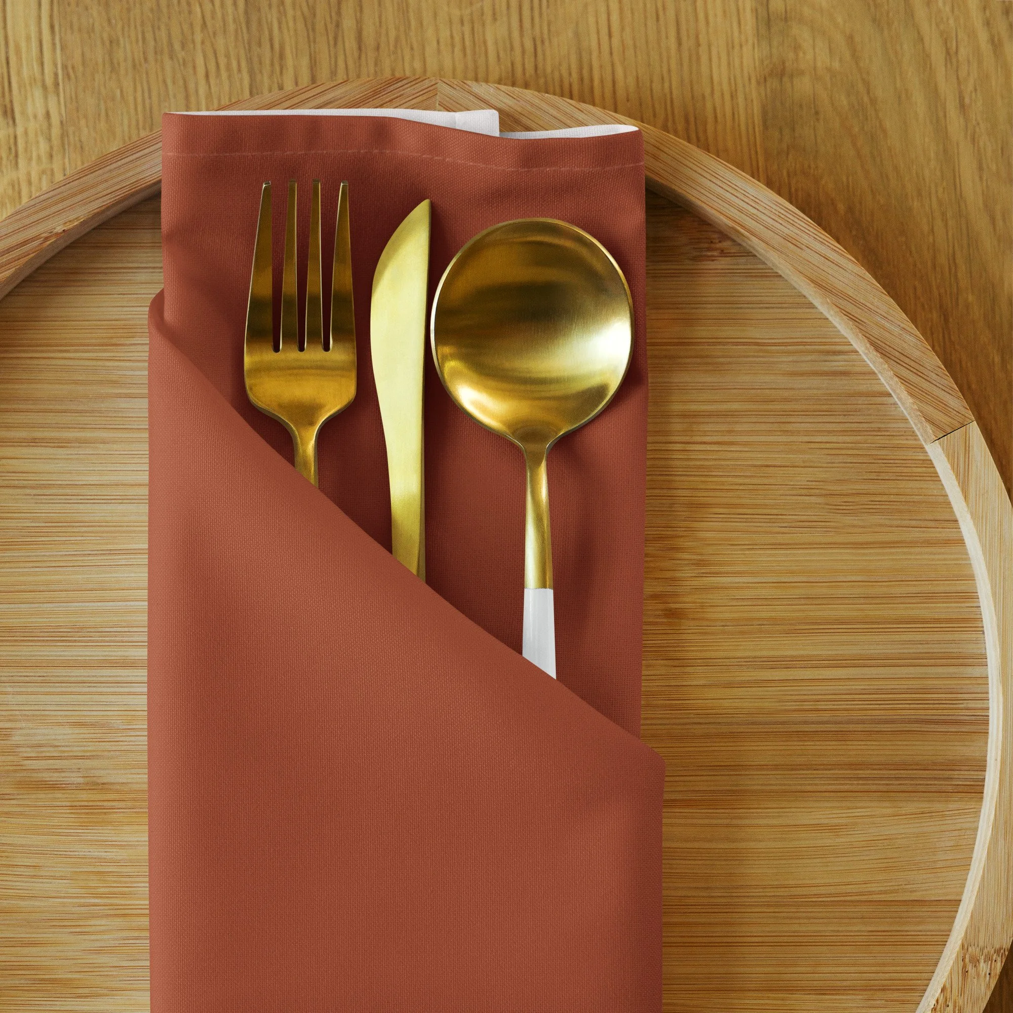 Solid Orange Cloth napkin set (4)