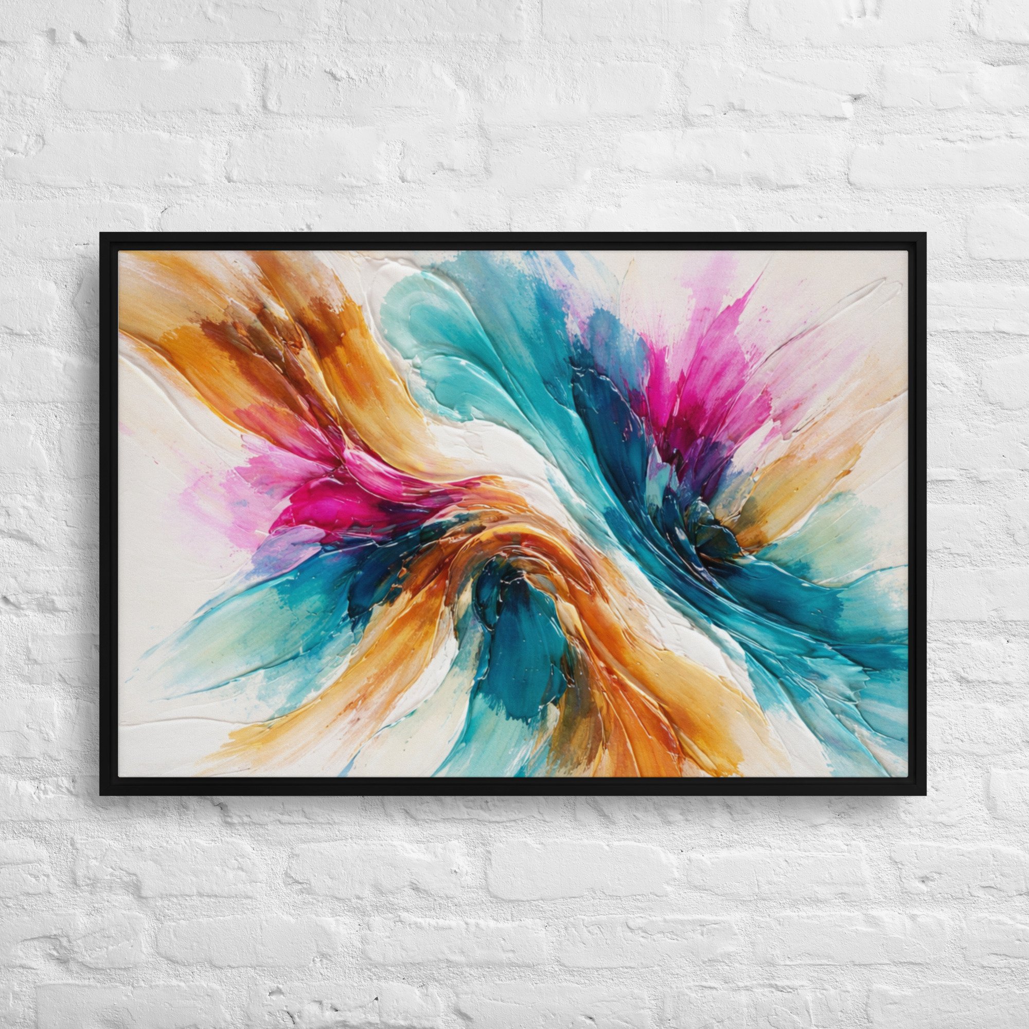 Abstract Ethereal Flow – Framed Floating Canvas Wall Art