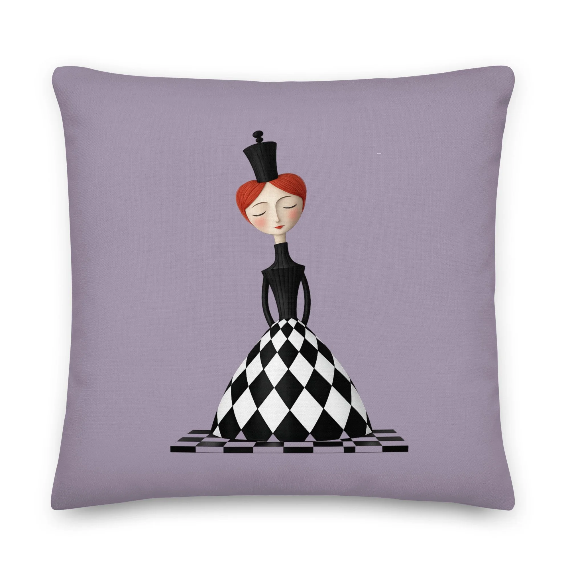 Queen of Diamonds Accent Pillow | Lavender | 18x18 / 22x22