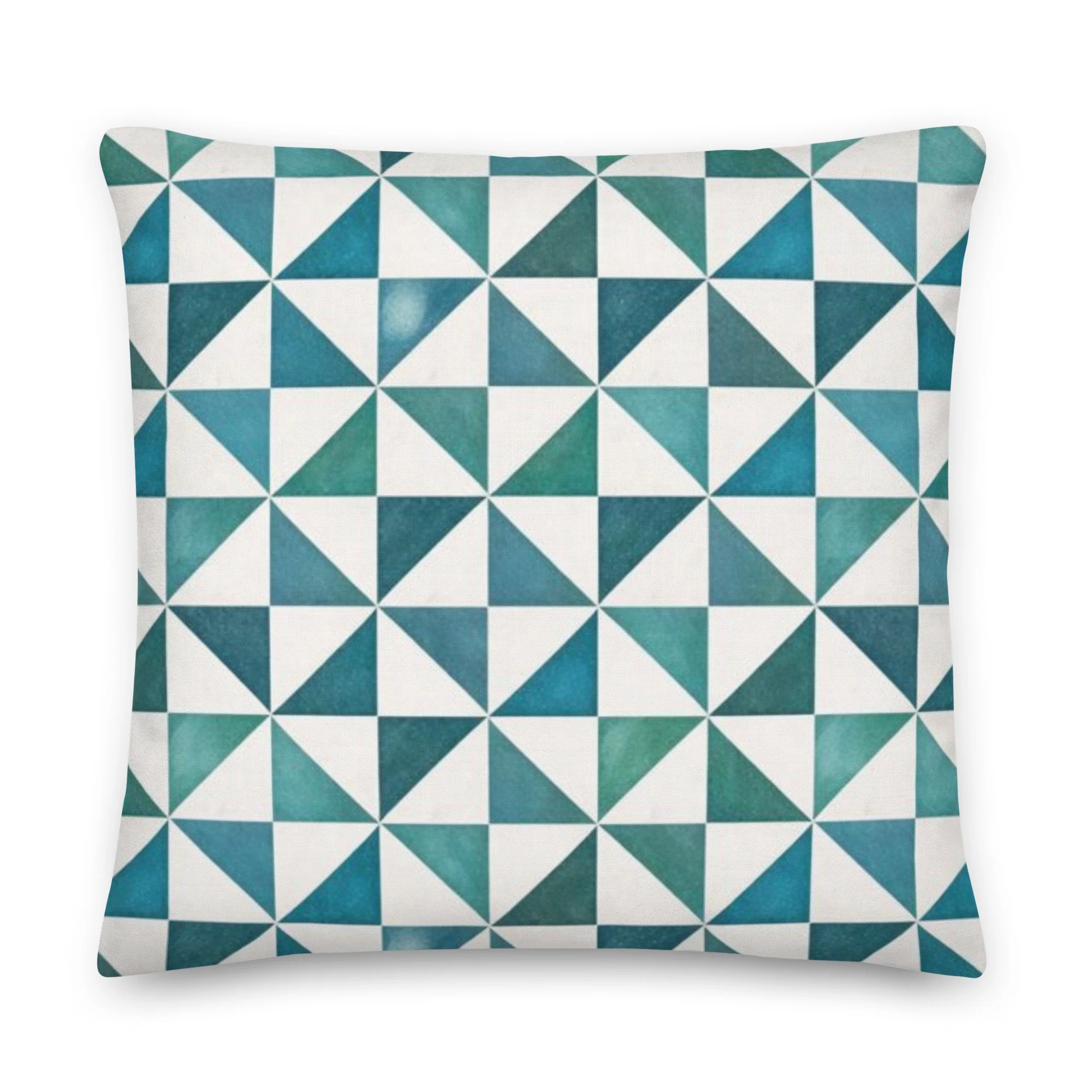 Geometric Accent Pillow | Turquoise | 18x18 / 22x22