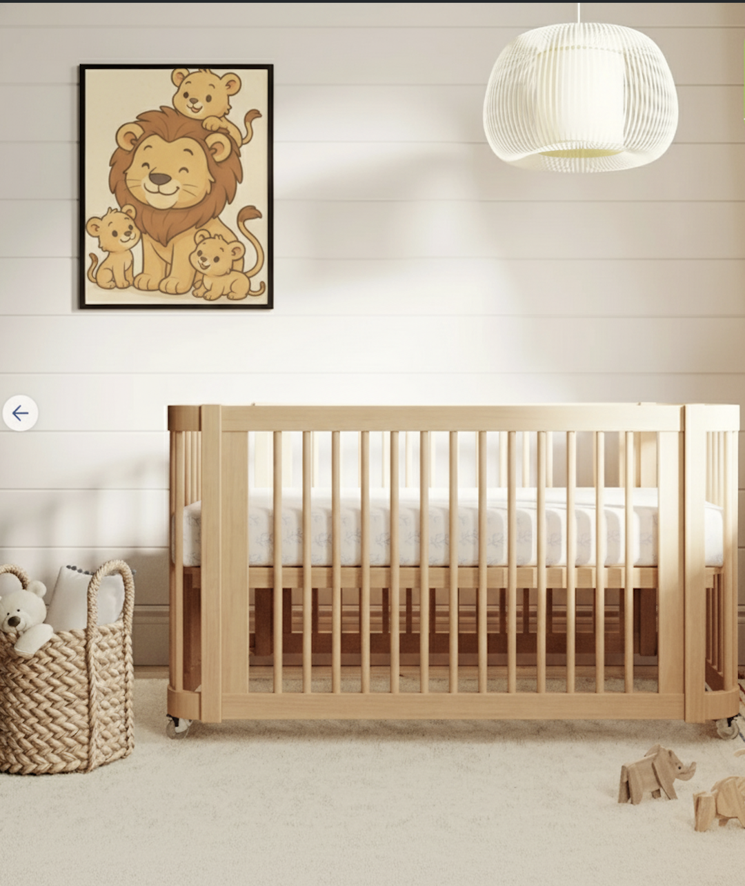Lion Dad & Cubs Cute Safari Family Wall Art for Nursery  (18" X 24")