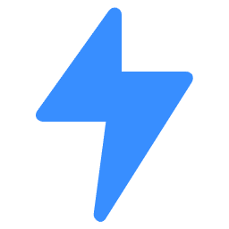 Blue lightning bolt icon