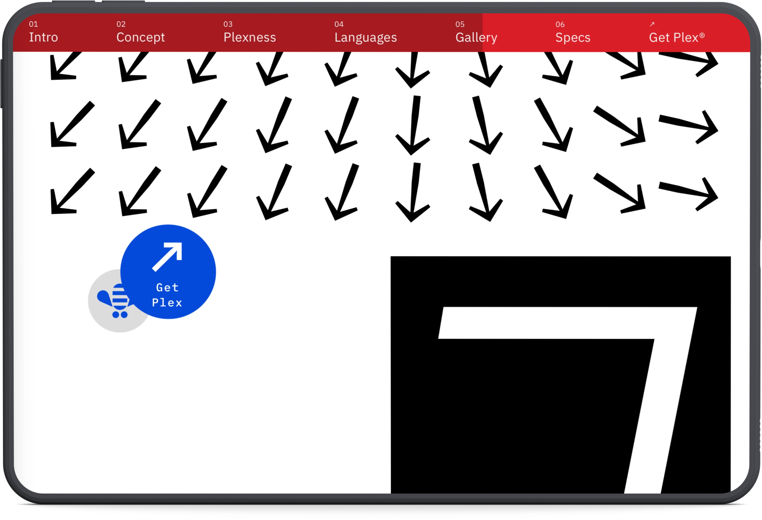 IPad mit Website von IBM Plex