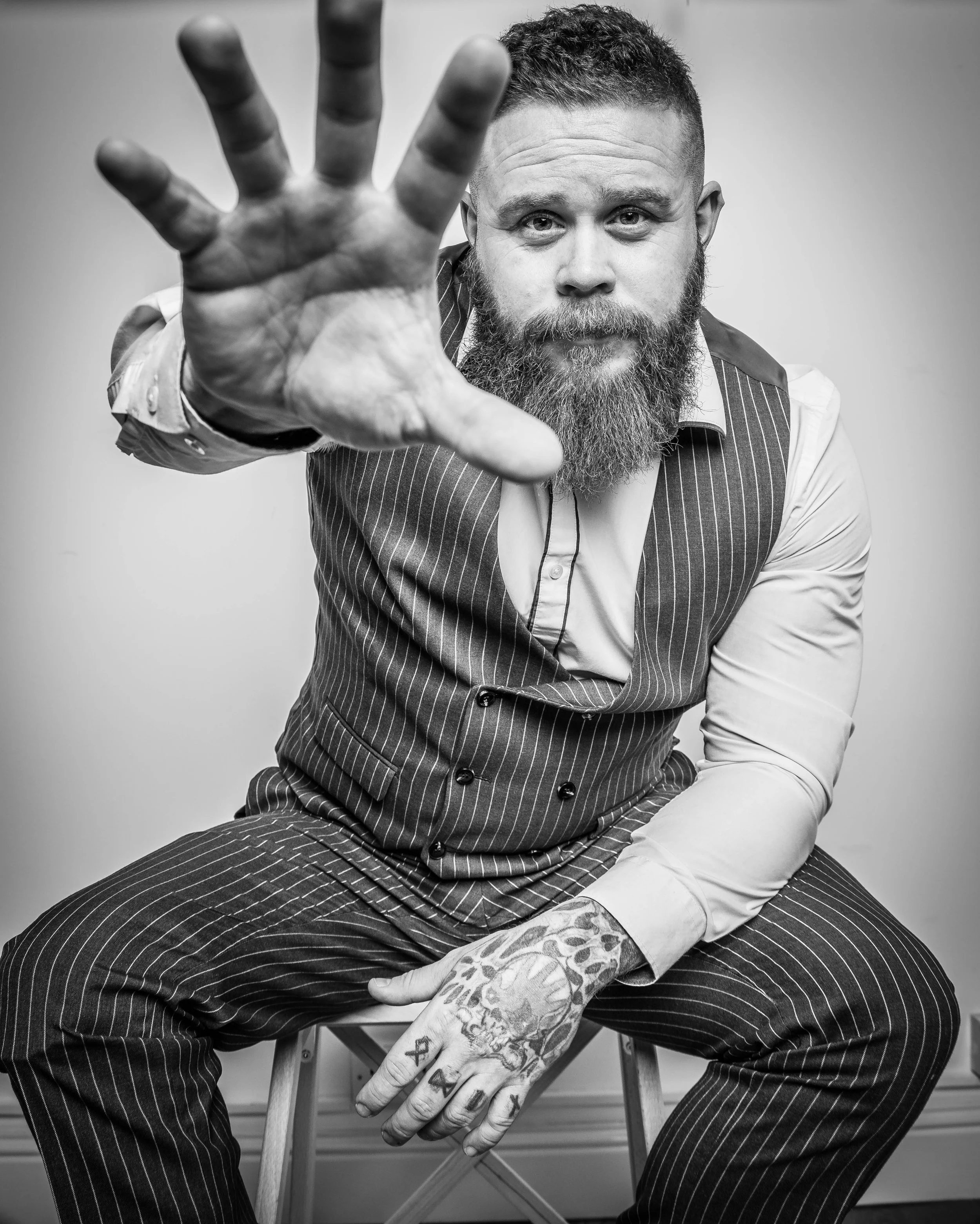 Part of this series of amputees I photographed various amputees. This is Chris 