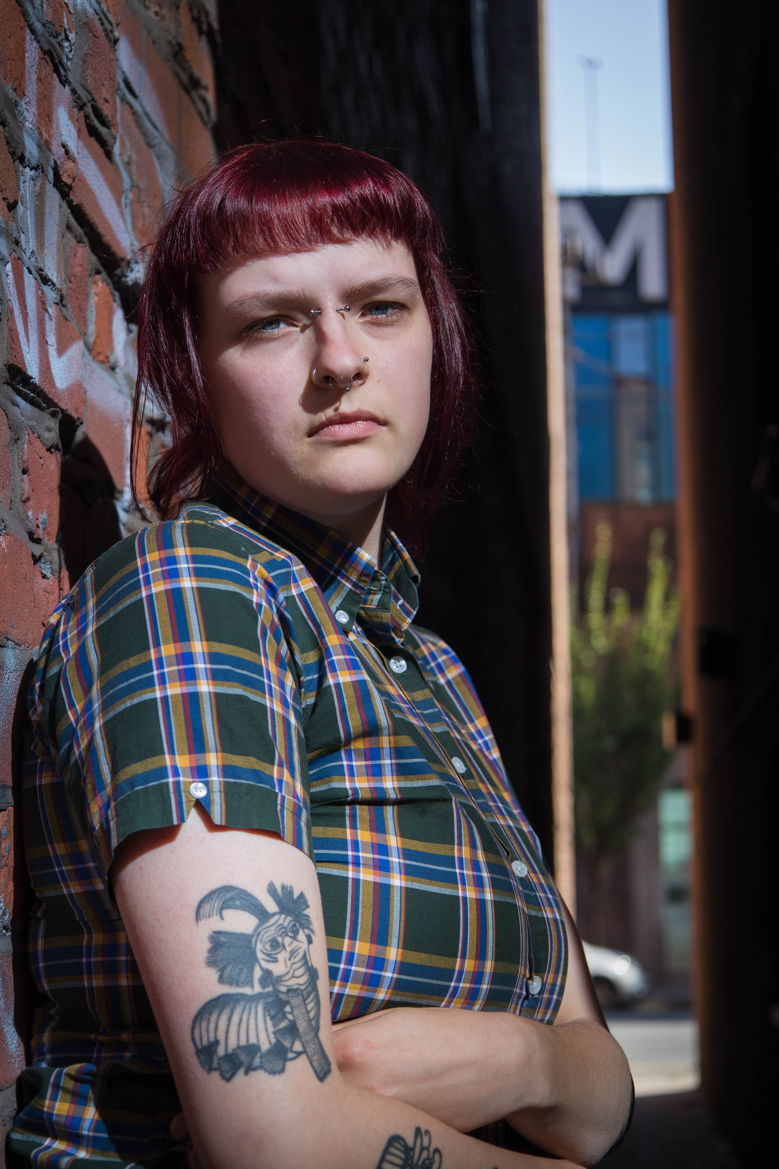 This is Shanti, a skinhead girl from Manchester
