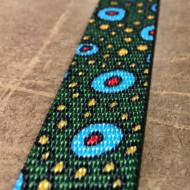 #Troutdoodle webbing! This will be a thing very soon. I wholeheartedly approve this proof! This will be available from _ripstopbytheroll.jpg