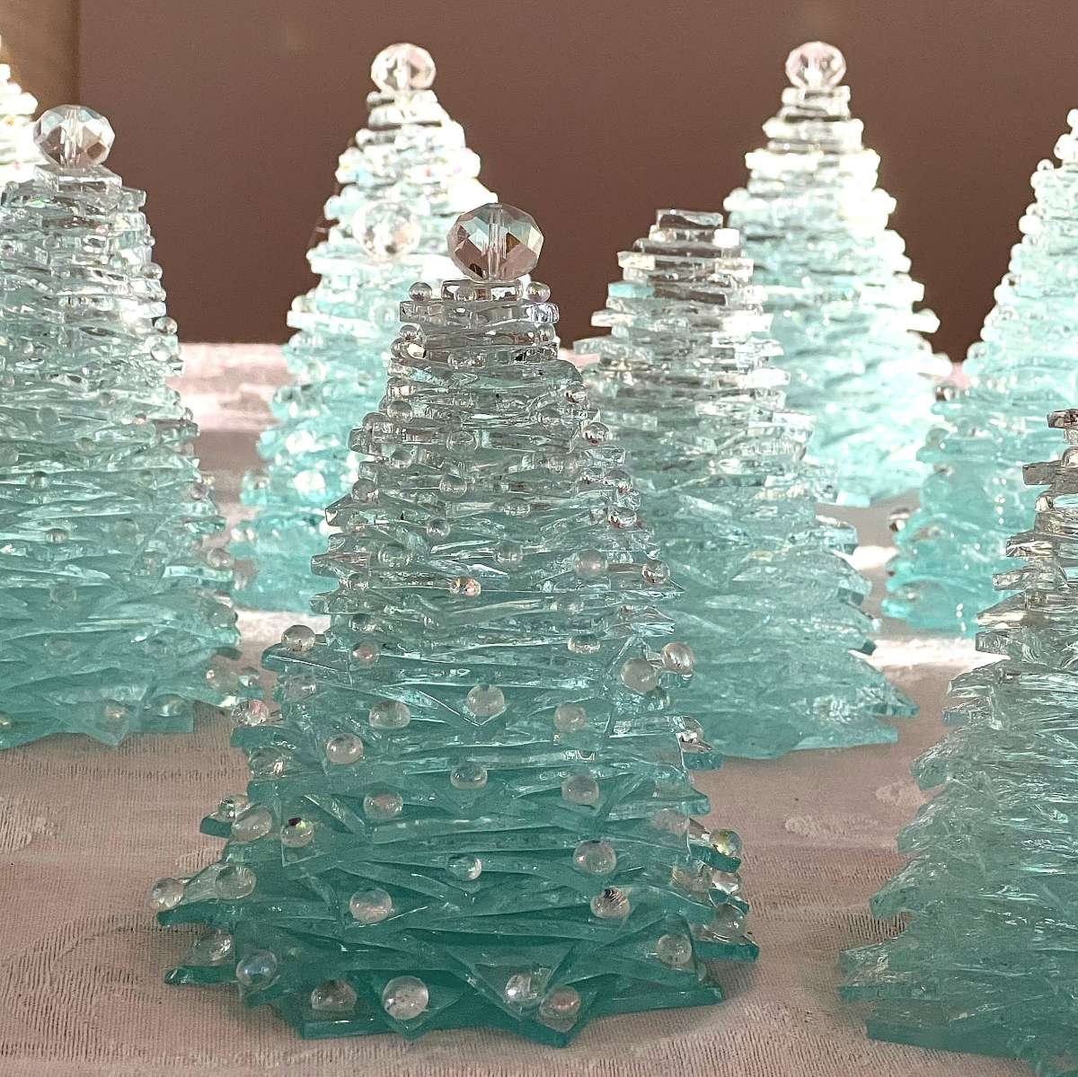 fused glass christmas tree