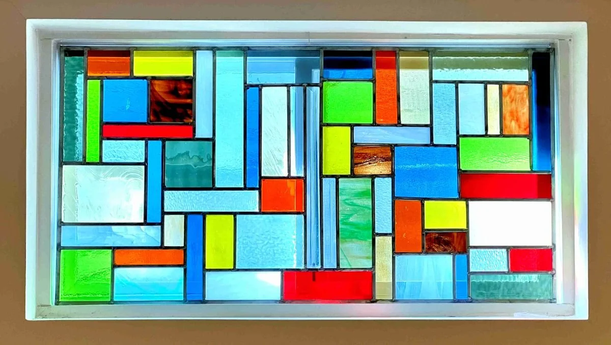 stained glass window insert