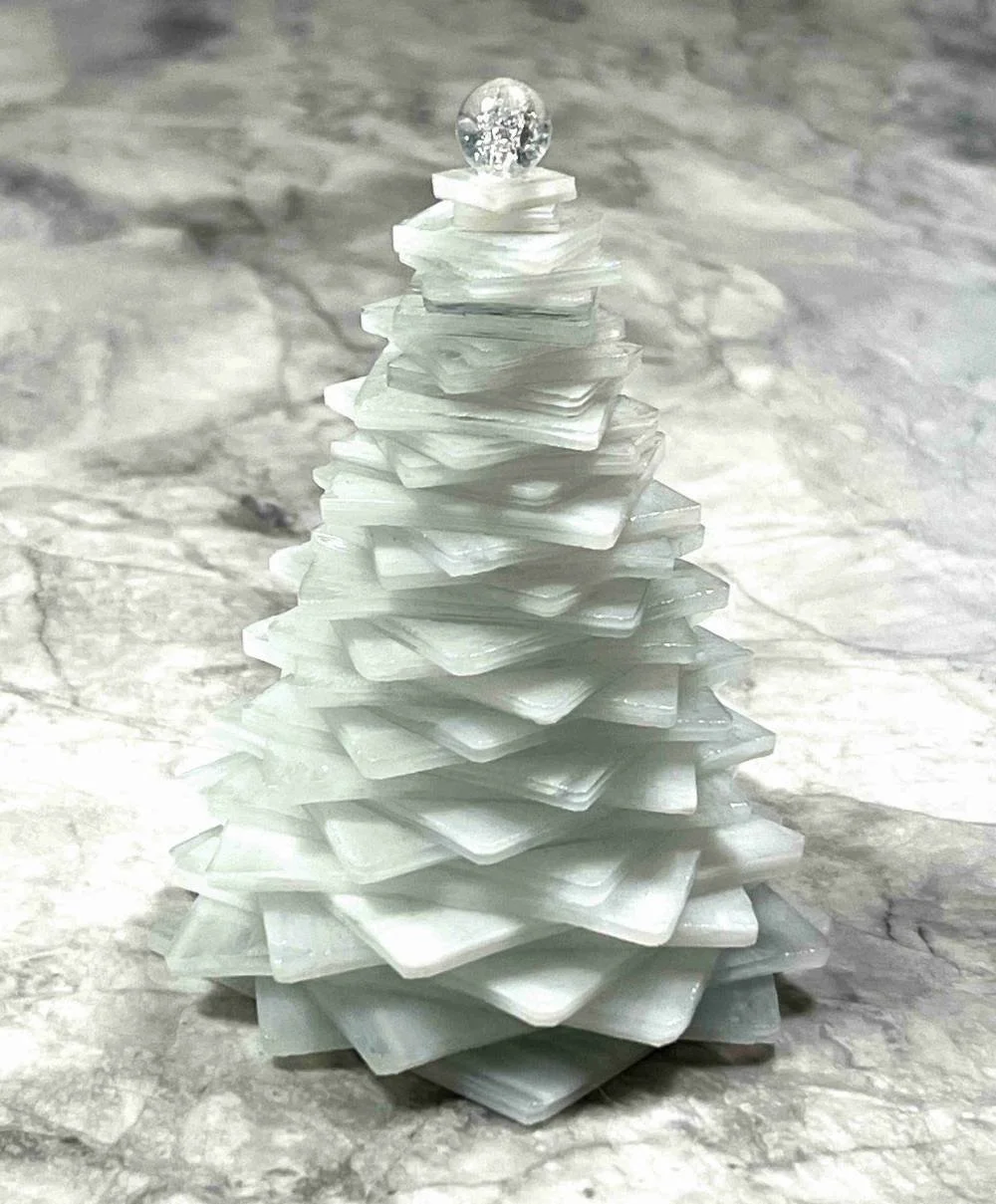 fused glass christmas tree
