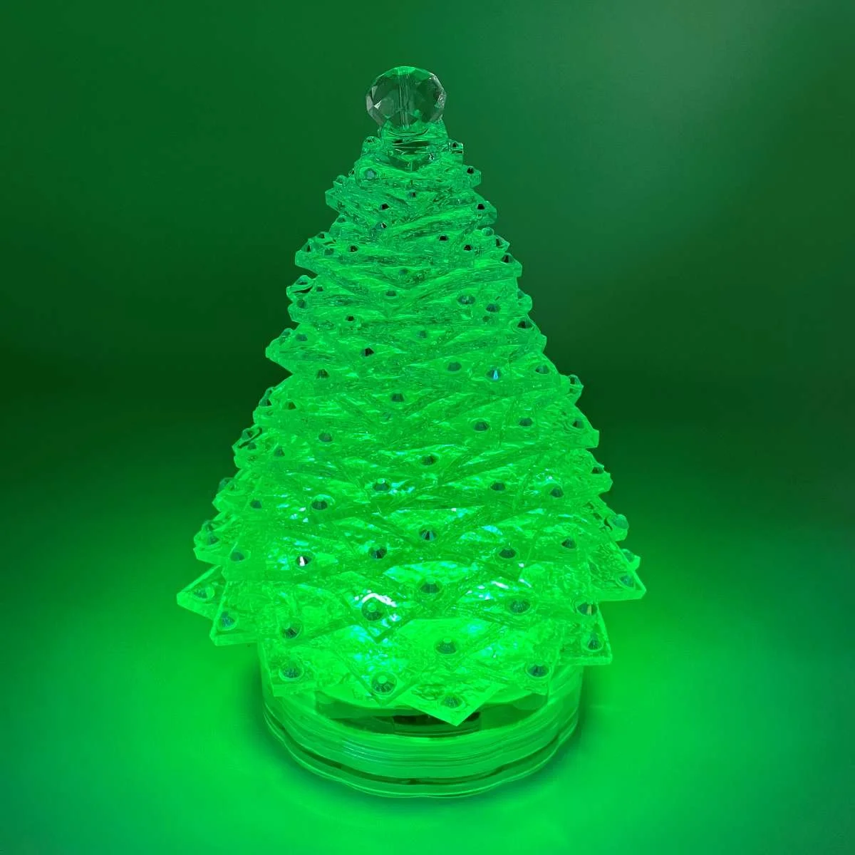 illuminated fused glass christmas tree