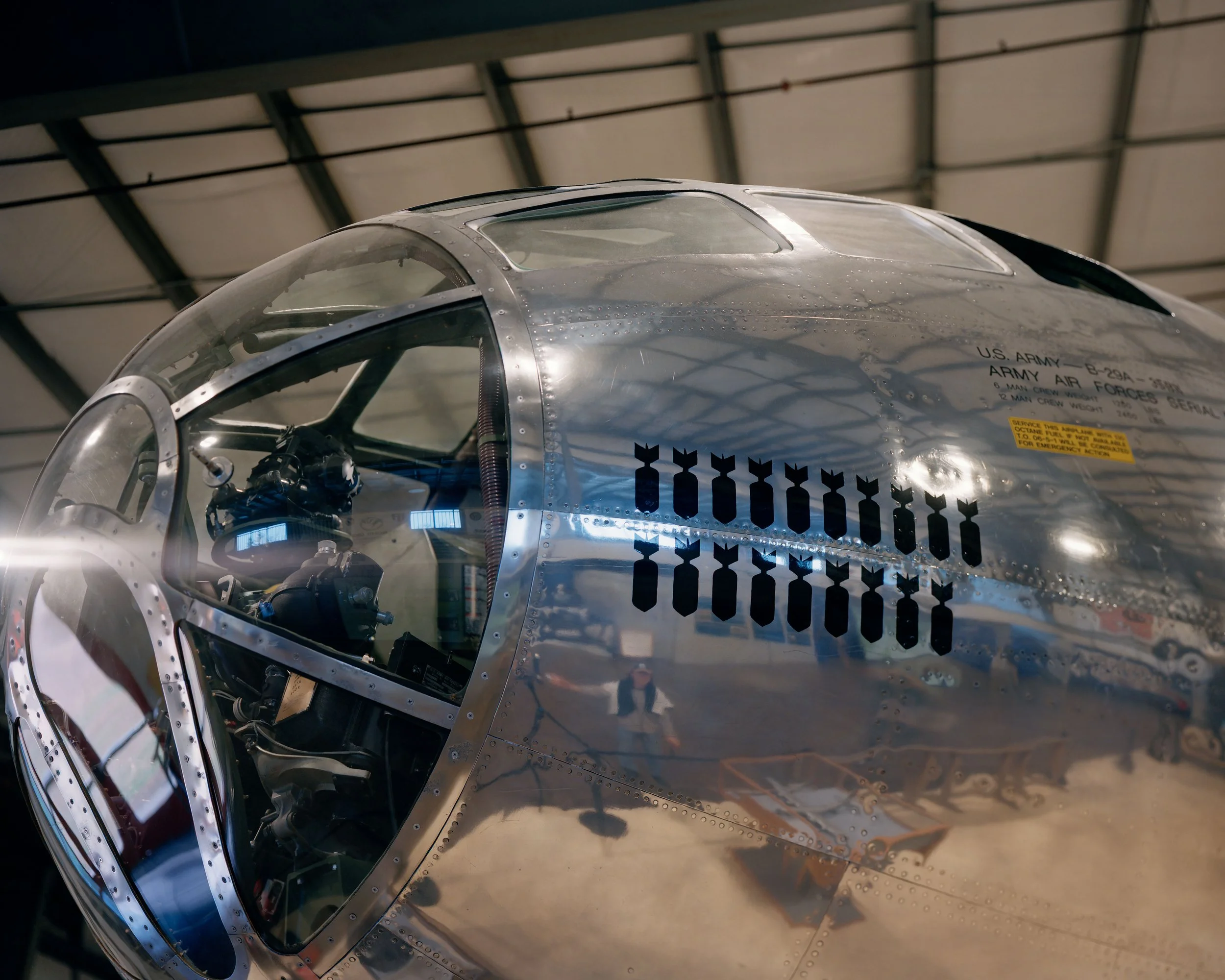 Self-portrait with Boeing B-29 "Superfortress," Northeast Air Museum, Windsor Locks, CT, USA, 2025