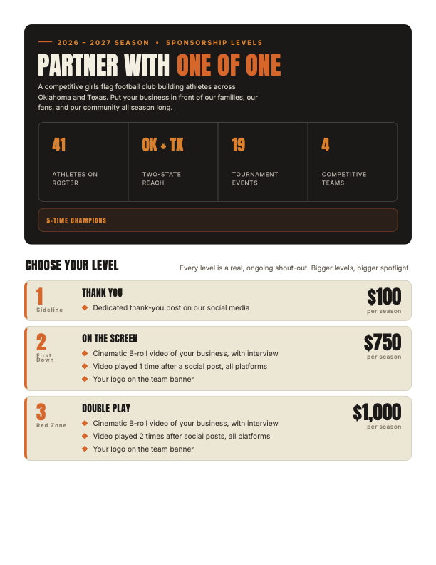 2026 Sponsorship Opportunties