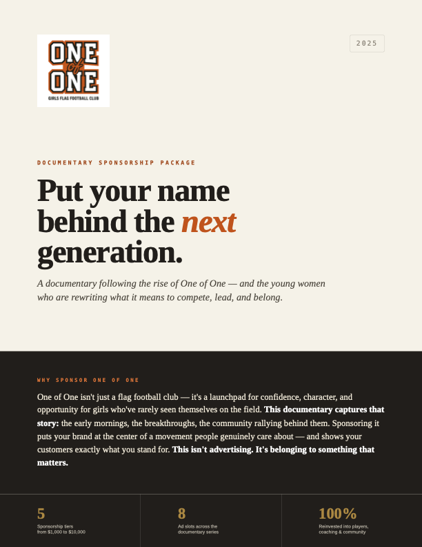 Documentary Sponsorships