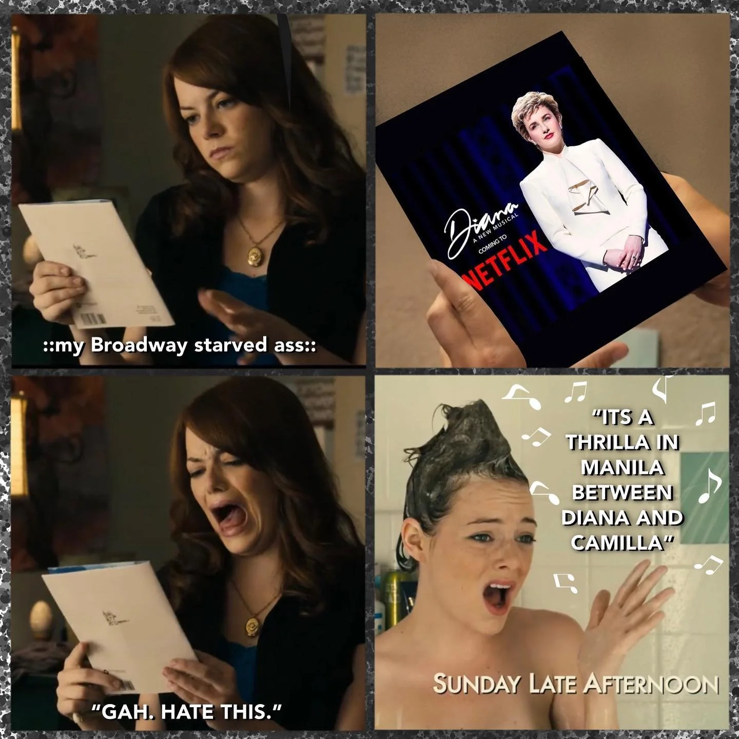 I will not be taking any questions... 
.
.
.
.
#diana #dianathemusical #netflix #netflixandchill #netflixmemes #memes #easya #emmastone #thrillainmanila #bway #bwaymusical #broadway #broadwayisback #broadwaymusical #newyork #gay #instagay #funny #jok
